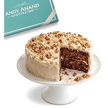ANDY ANAND CHOCOLATIER Deliciously Indulgent Gluten Free Carrot Cake - Amazing Freshly Baked, Delight in Every Bite, Delicious, Decadent 3.2 lbs