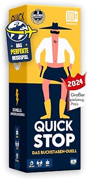 GUATAFAC Quickstop The Letter Duel Card Game for Youth and Adults Fast and Crazy 2 to 7 Players Card Game from 10 years old Family Game