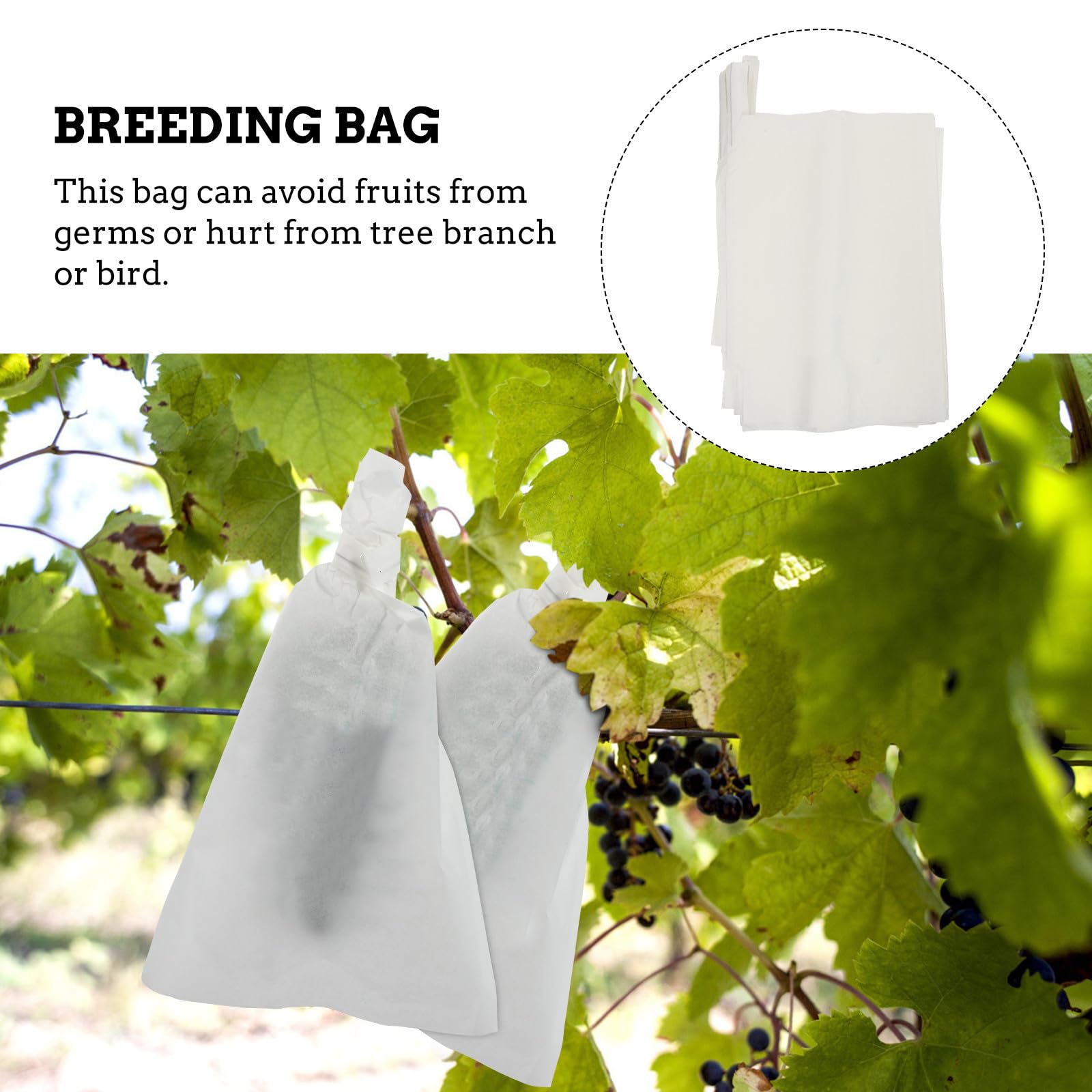 YARNOW 100 Stück Transparente Schutzbeutel für Weintrauben aus Papier zur Reife und Farbgebung mit Kreativem Design für Garten und Obstpflanzen
