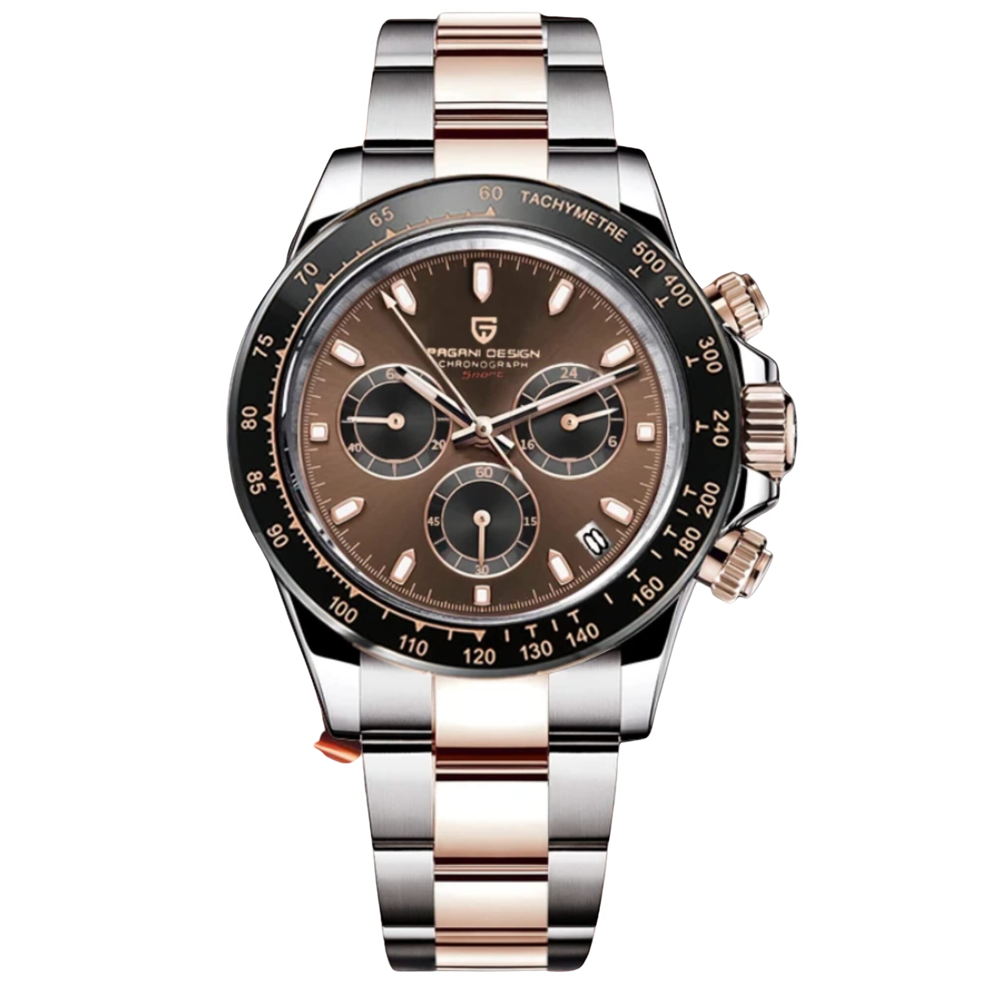 Pagani Design PD-1644 | Luxury | Waterproof Mechanical Automatic Movement (SeikoVK63) | Stainless Steel Mens 40MM Watch (Chocolate Dial Daytona) (B0C18JLDHH) Amazon Price History, Amazon Price Tracker