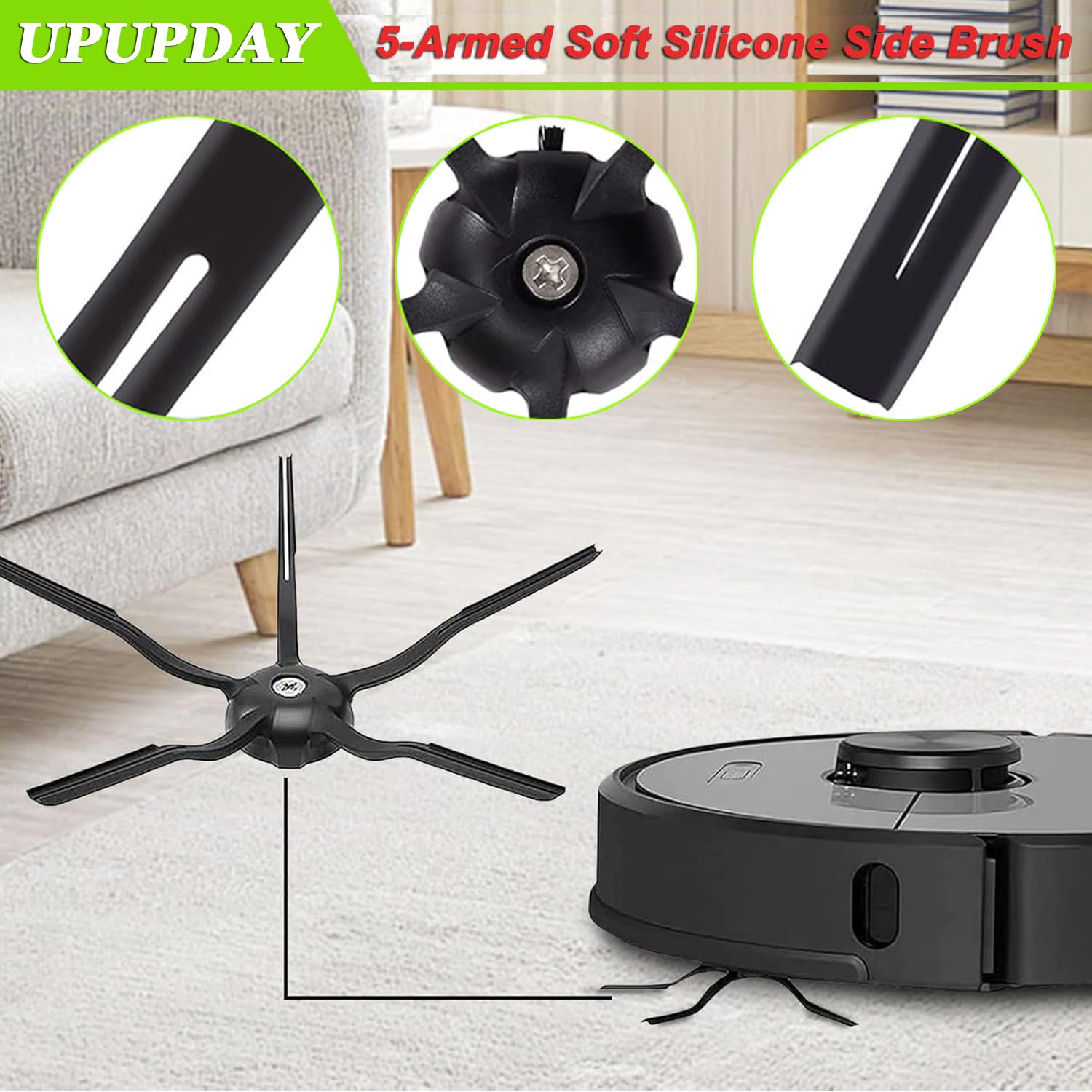 Akcesoria do Roborock S7 Max Ultra, S7 MaxV Ultra, Roborock S7 Pro Ultra, 2 główne szczotki, 1 szczotka samoczyszcząca, 6 worków do kurzu, 4 ściereczki, 4 filtry, 6 szczotek bocznych