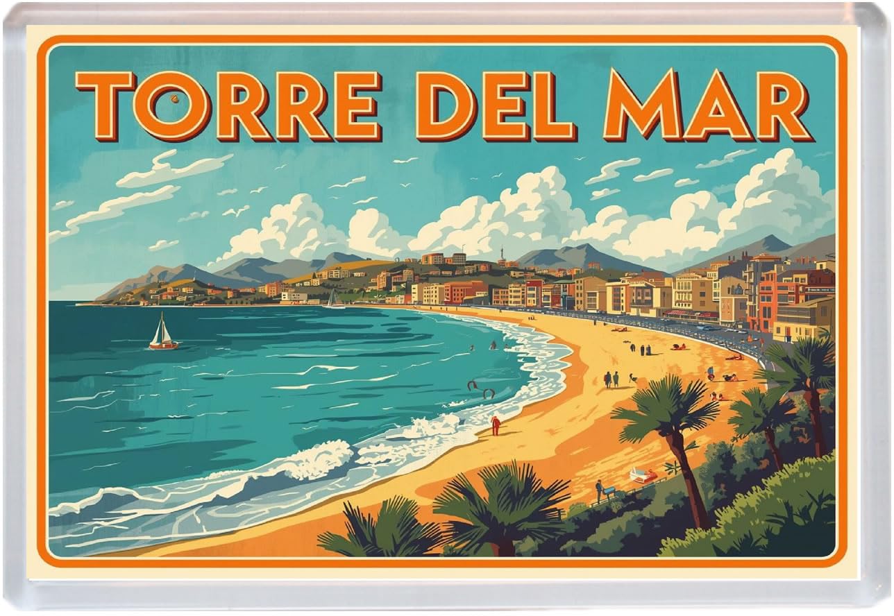 Torre del Mar - Spain - Jumbo Artistic Fridge Magnet 96 x 67mm BBSFHM3037