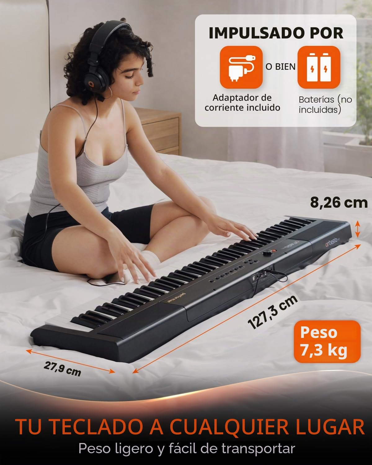 Artesia Performer | Piano/teclado digital portátil de 88