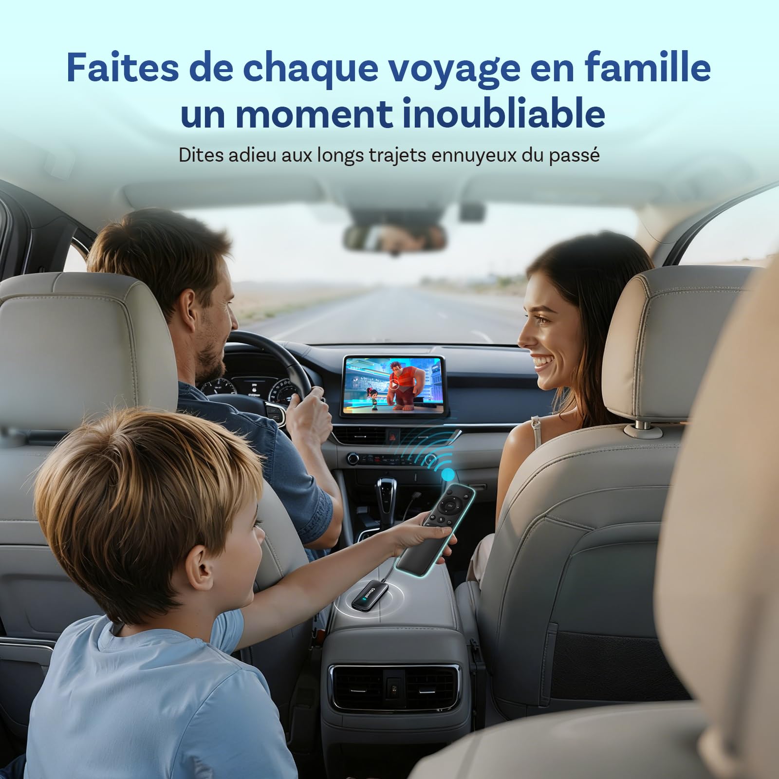 OTTOCAST Play2Video Ultra avec télécommande, 2026 Adaptateur sans Fil CarPlay & Android Auto avec Netflix/Youtube/IPTV/Prime Video intégrés, Android 12.0 AI boîtier pour Voitures avec CarPlay Filaire