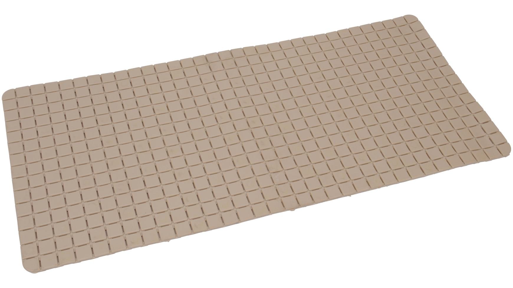 Bath mat "Quadro Premium" 36x76cm beige, 76 x 36 cm (Rectangular)