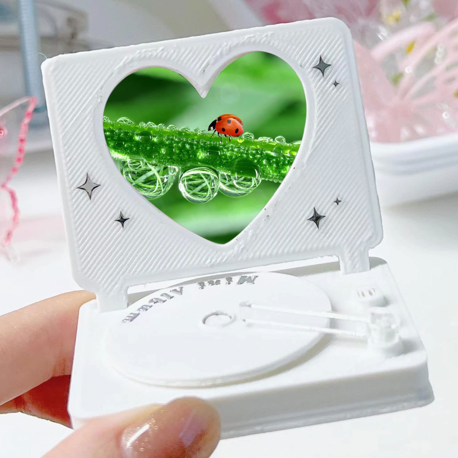 Stampo in silicone per sabbia mobile per resina epossidica, decorazione per la casa, giradischi, set di cornici per foto, giradischi