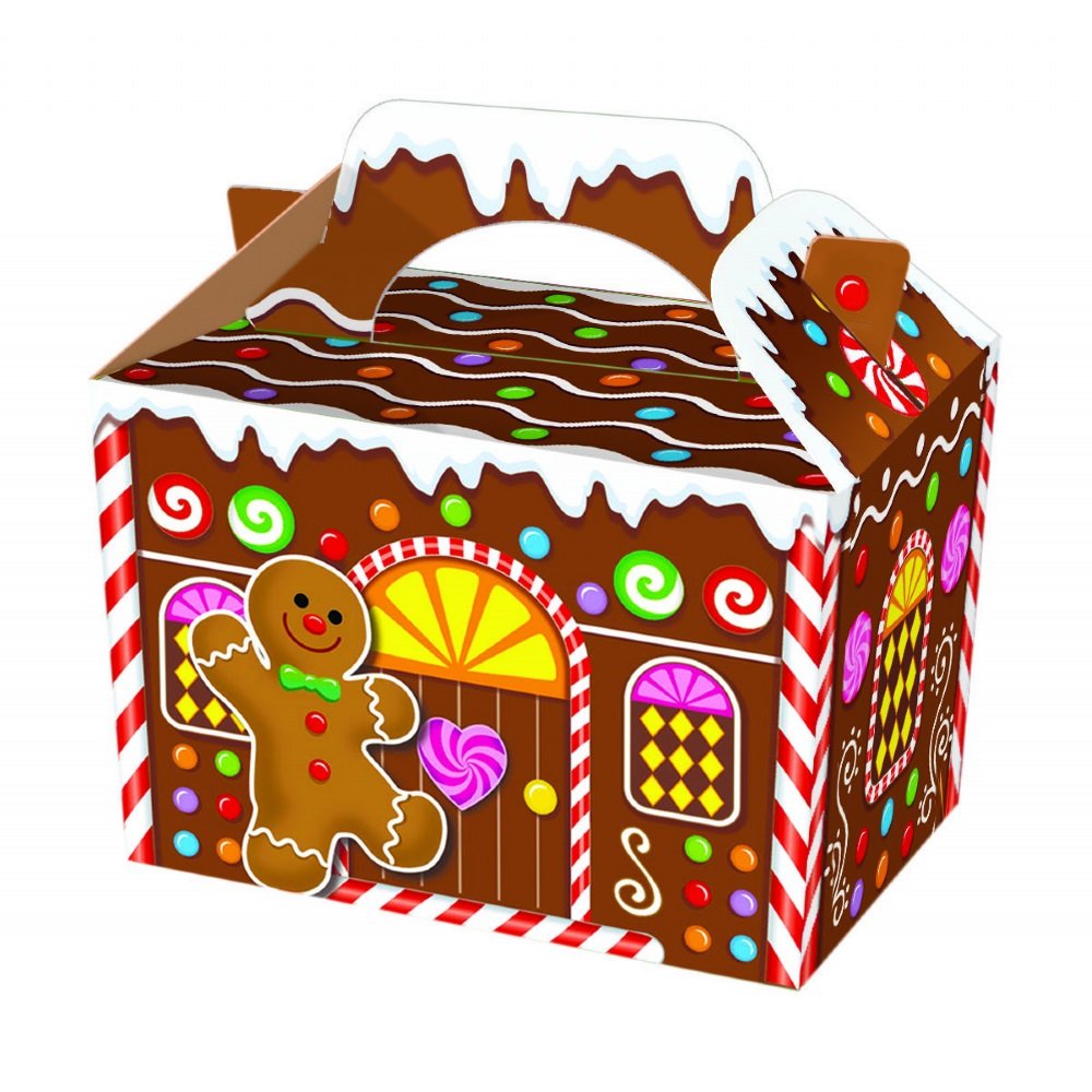 MustBeBonkers Childrens Kids Christmas Party Food Boxes (Gingerbread, 30) — image 1