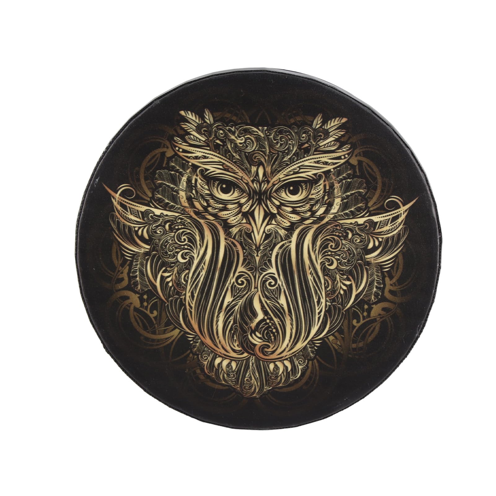 MISNODE Owl's Soul Shaman Drum, Siberian Drum, 9.8 in Shaman Drum Spirit Music Shamanic Drum, Symbol of The Siberian Drum Spirit Music, The Tree of Life(Owl)