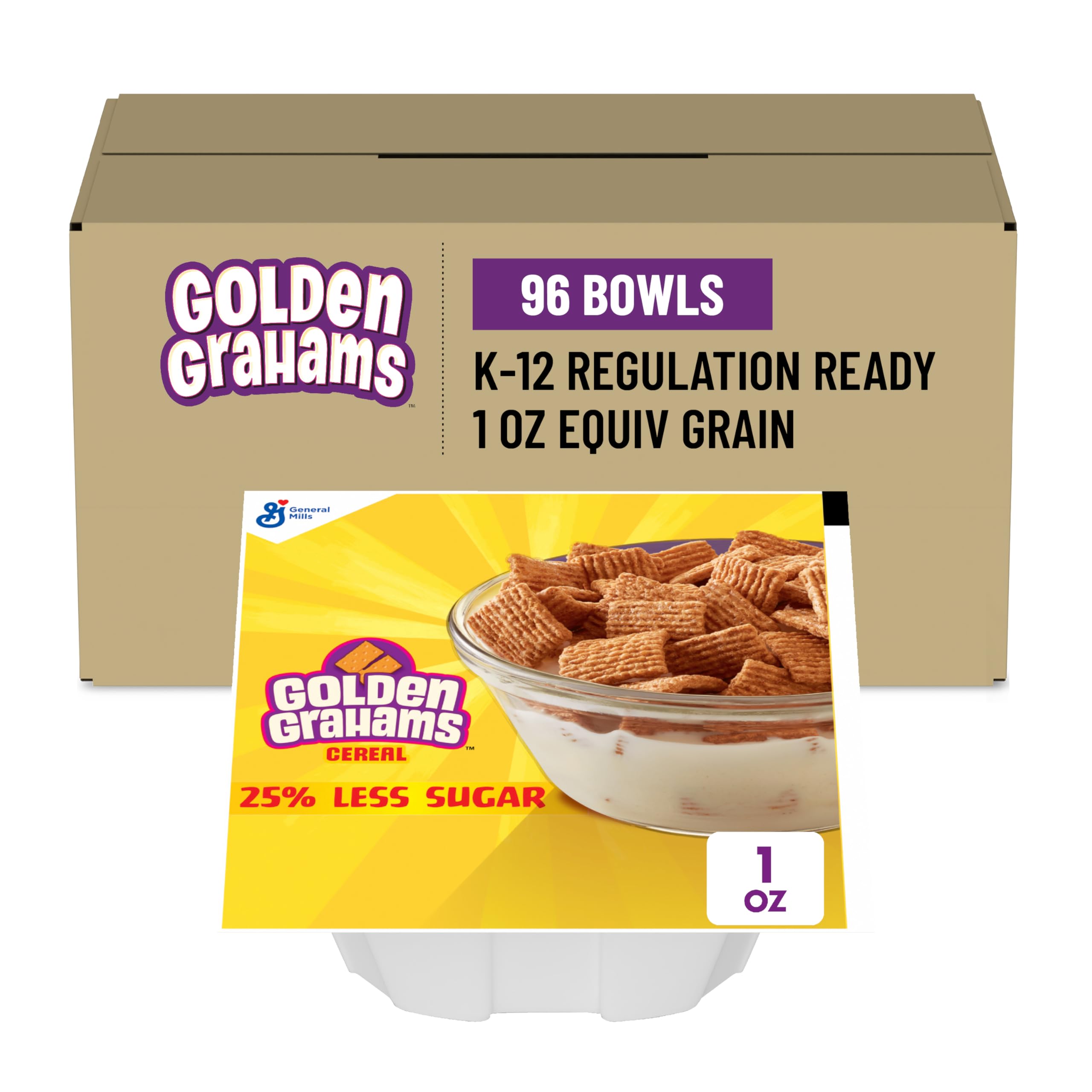 Amazon.com: Golden Graham Cereal Bowls, 1 Oz (Pack of 96): Breakfast Cereals