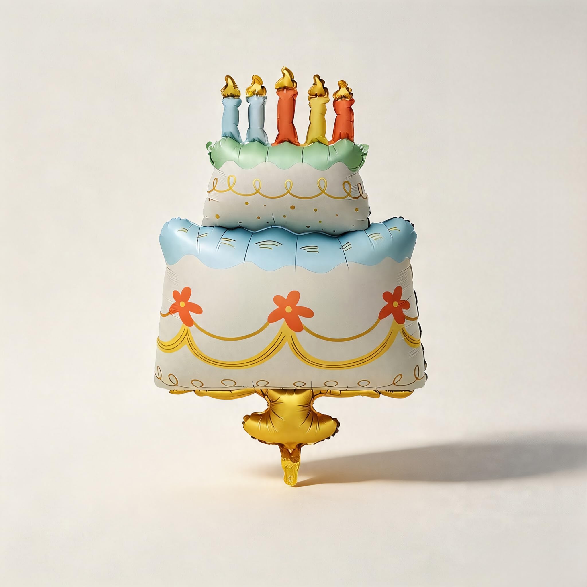 1 Multicolour Two-Tier Cake Matte Foil Balloon for Birthday & Celebration โ image 1
