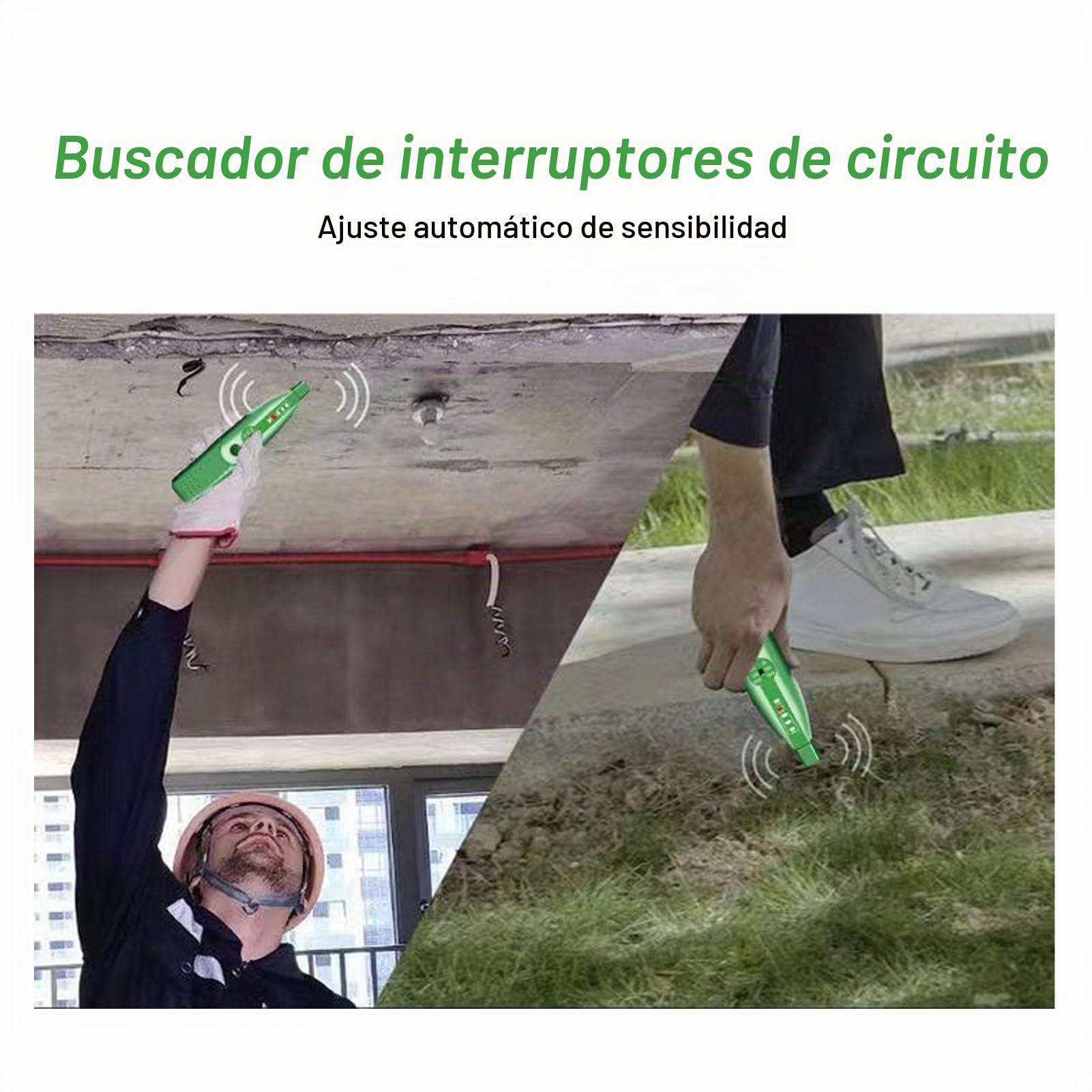 Buscador Automático de Circuitos, Probador de Enchufes Eléctricos, Probador de Enchufes con Interruptor de Aire con 3 Luces Indicadoras para Oficina, Hogar, Fábrica