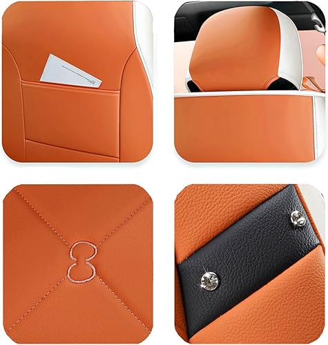 Miniatura 4 de Funda de asiento de coche personalizada compatible con Dacia Duster Sandero Stepway Funda de cojín de piel sintética para 5 pasajeros, impermeable