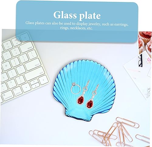 Miniatura 3 de Cuenco de vidrio con estrella de mar, soporte transparente para tartas, conchas marinas, para decorar mariposas decorativas para decoración de casa