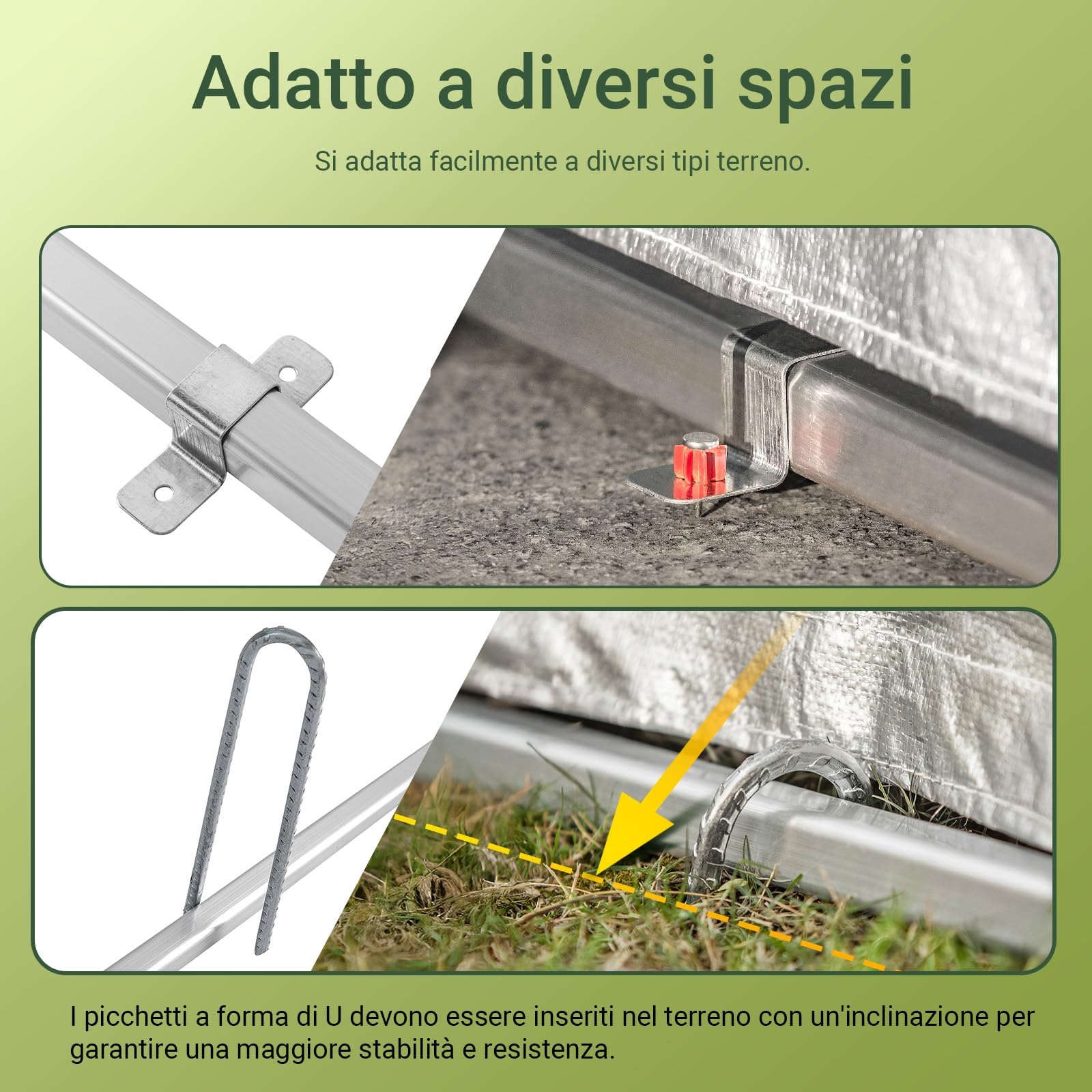 Tenda per Bicicletta Impermeabile per Esterno 120x176x163 cm Argento