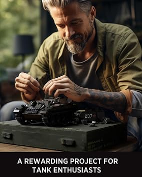 Nifeliz T34/85 Tank, WW2 Military Tank Building Set for Adults, Collectible Army Model to Build and Display, Gift Ideal for Military Fans (818 PCS, NF10270)