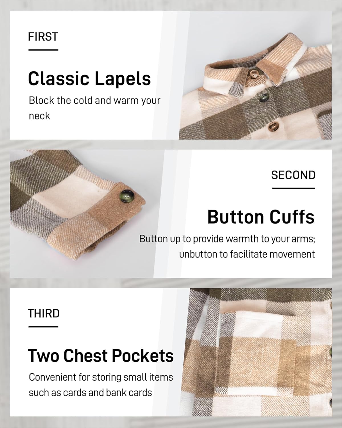 Blansdi Womens Flannel Shacket Plaid Button Down Long Sleeve Shirts Jacket Coats Fall Outfits Fashion Clothes 2025 - Image 6