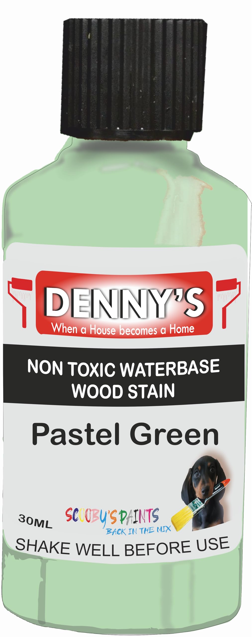 Wood Stain Water Based | 12 Colours | Interior Furniture Stain | Light & Dark Stains | Eco-Friendly & Non-Toxic Wood Dye Paint | Easy Application | Quick Dry & Low Odour (Pastel Green 30ml Tester)