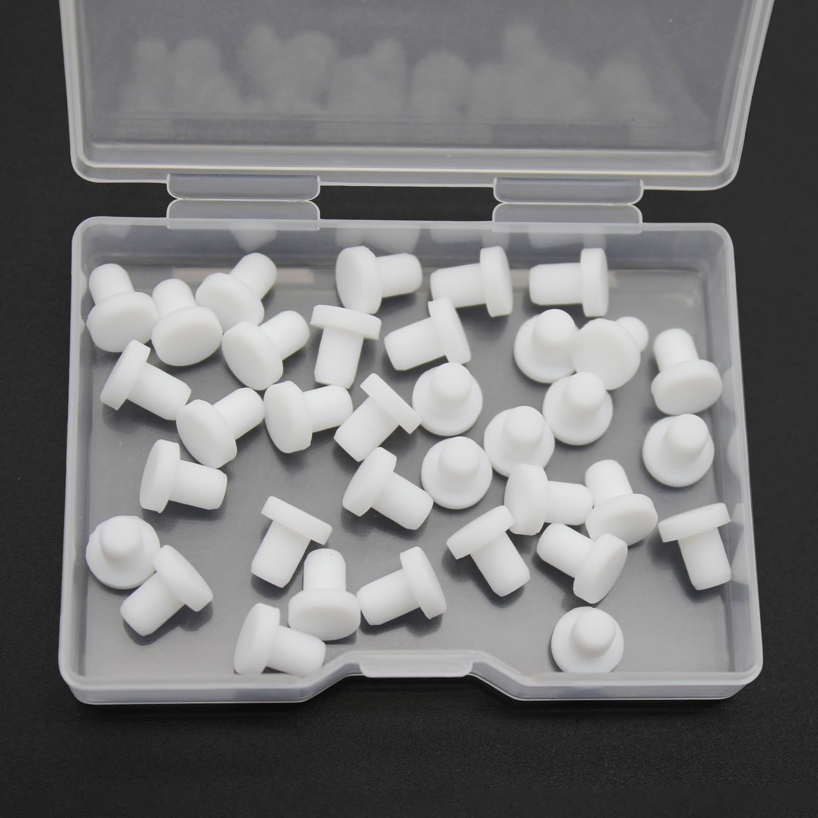35 Pcs 4 mm/0.16 in Silicone Rubber Plug for Small Round Holes