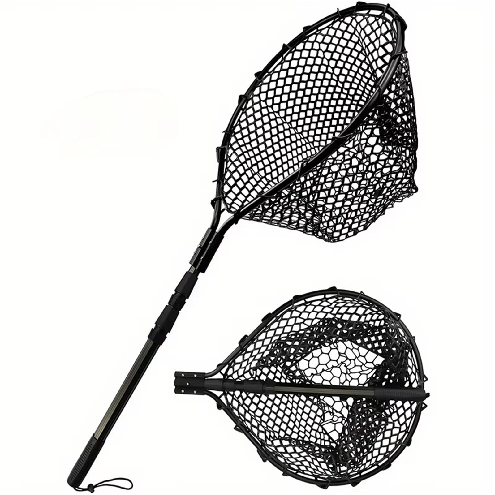 1 pz Rete da Pesca In Gomma Guadino Grande Per Acqua Salata Duty Grande Pieghevole Retrattile Rete Da Pesca Manico Lungo