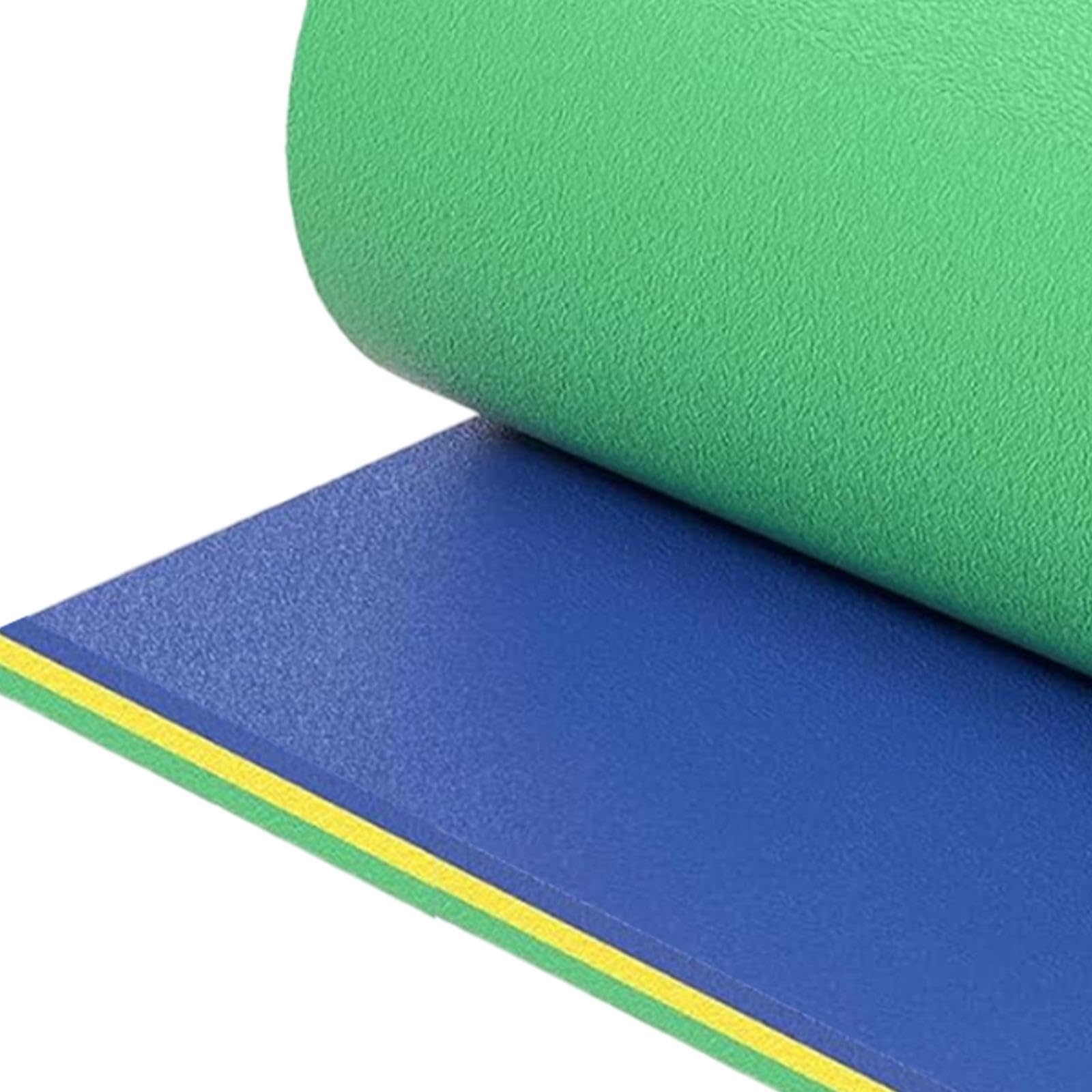 Tapis Flottant en Mousse Souple et Enroulée pour Adultes, Idéal pour La Plage, L'extérieur, Le Bateau, La Piscine, Vert
