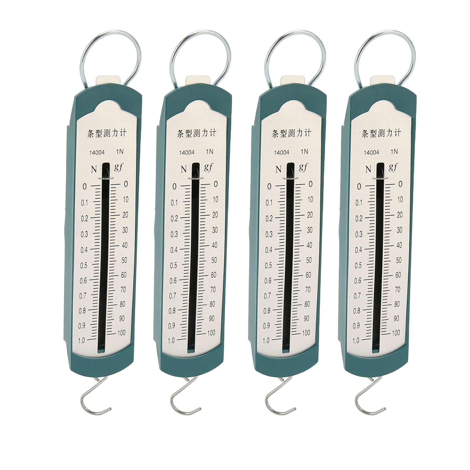Spring Dynamometer, 4pcs Professional High Accuracy Portable Spring Scale for Student Physics Experiment, Teaching Demonstration (1N)