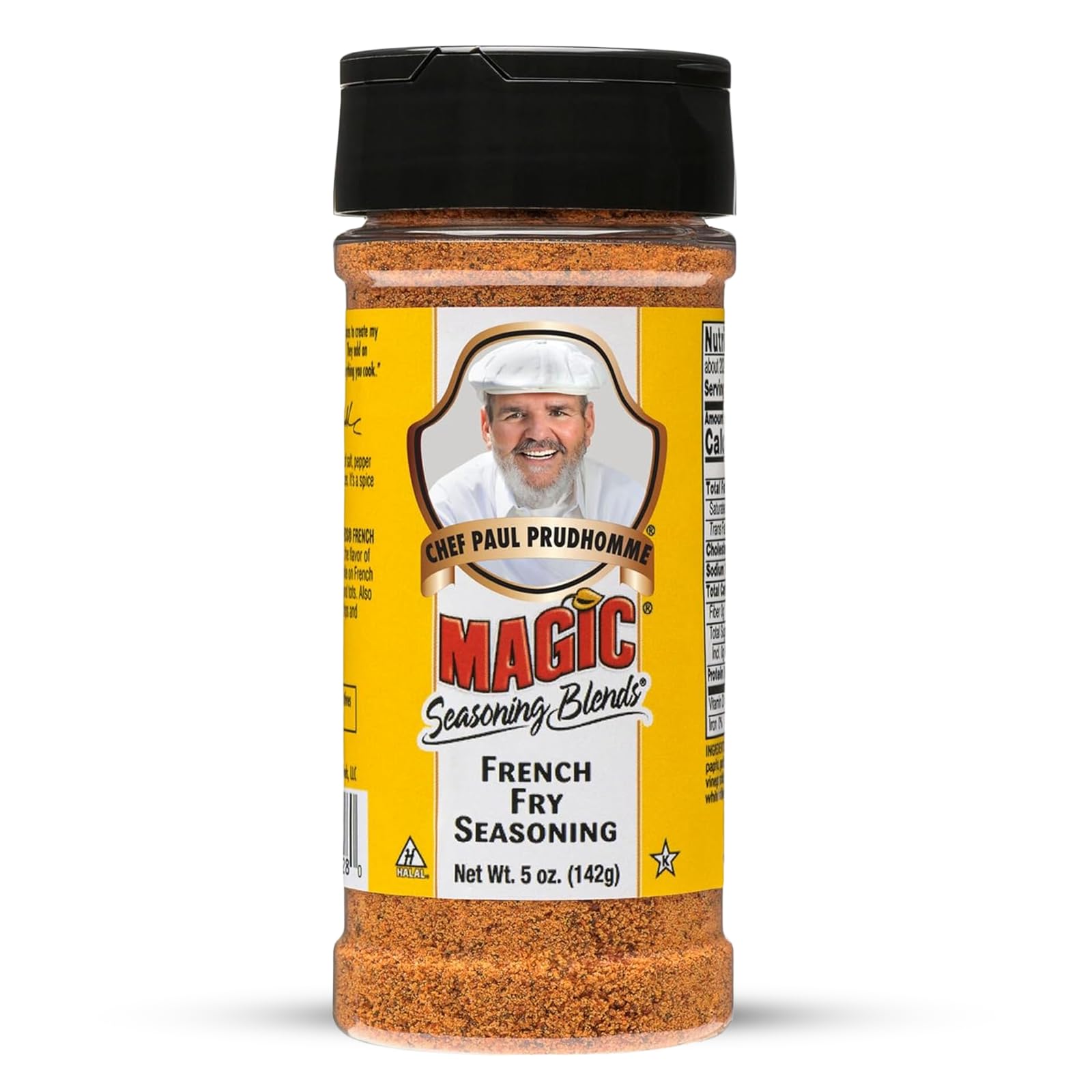 Chef Paul Magic Seasonings Blends French Fry Seasoning - Gluten and MSG Free, No Preservatives - Kosher, Halal Certified - Perfect for French Fries, Potato Fries & More - 5oz Shaker Bottle (Pack of 1)