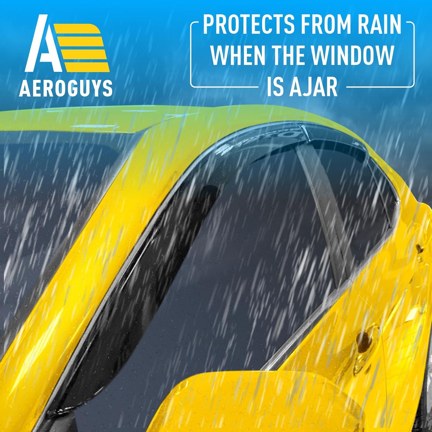 Extra Durable Window Deflectors Tape-On Window Visors Rain Guards Fit for Toyota Camry 2018-2024, Sun Visors, Wind Vent for Shades, Exterior Car Accessories - 4pcs. AG0735