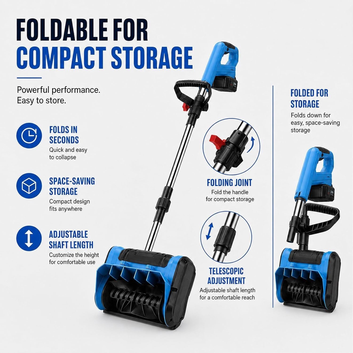 Palas quitanieves electricas sin Cable, Singlebattery