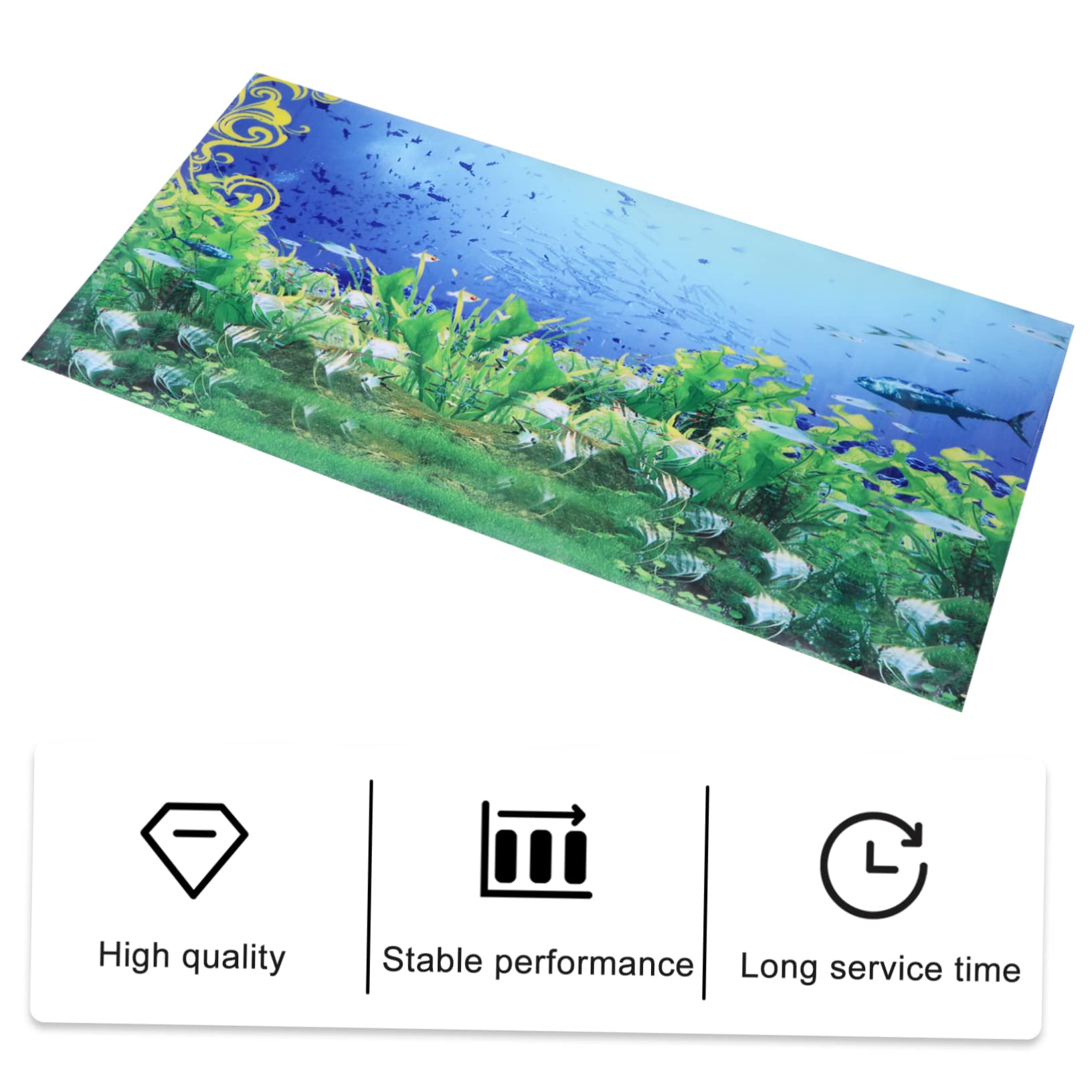 3 Piezas etiqueta engomada del fondo del tanque de peces 3d imagen de fondo bajo el agua decoración pegatinas etiqueta del acuario cartel de pecera espesar Decorar fotografía