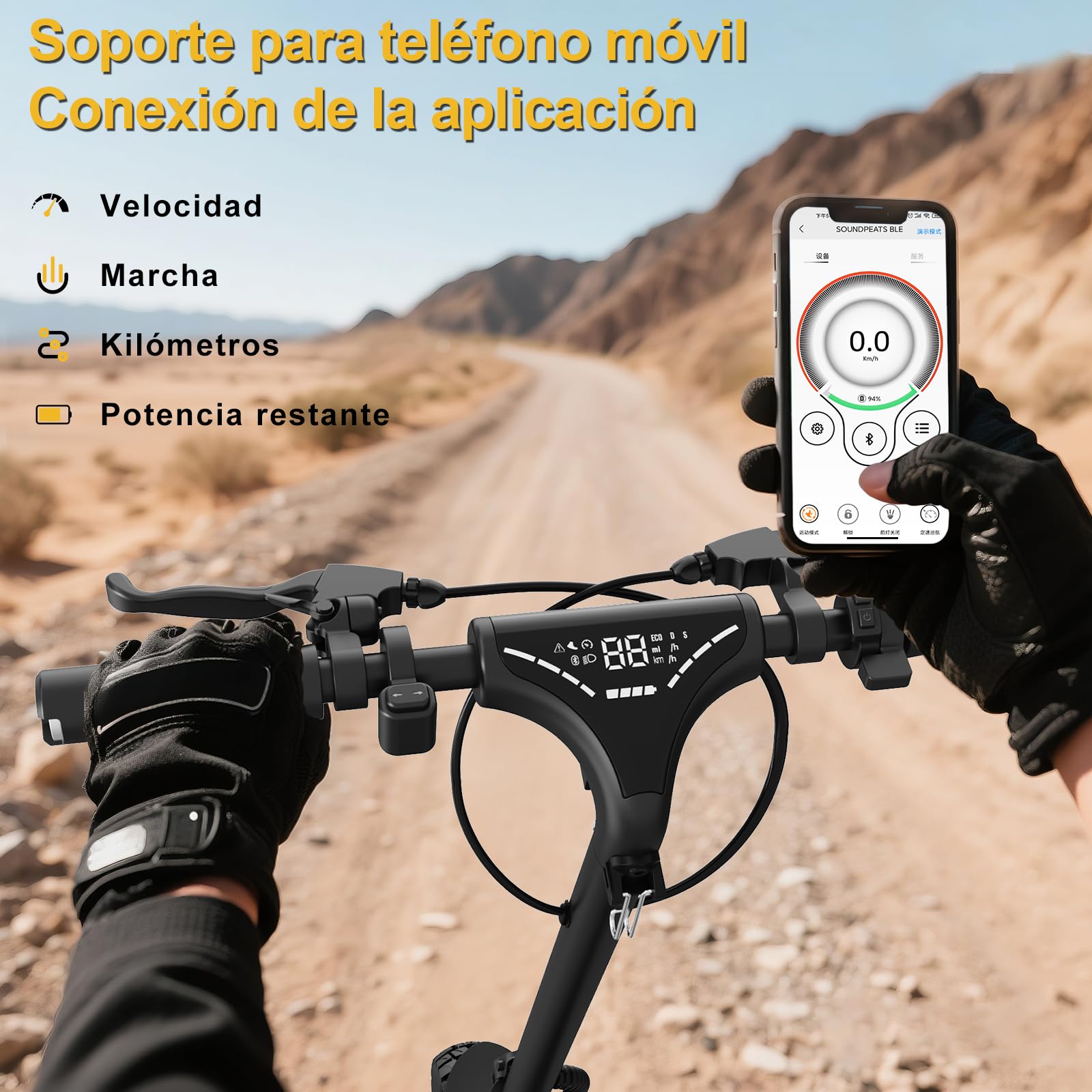 TODIMART Patinete Eléctrico Adultos, 2000W de Potencia, Autonomía 60-80KM, 18.2AH Batería, Doble Frenos de Disco Plegable Scooter Electrico con App