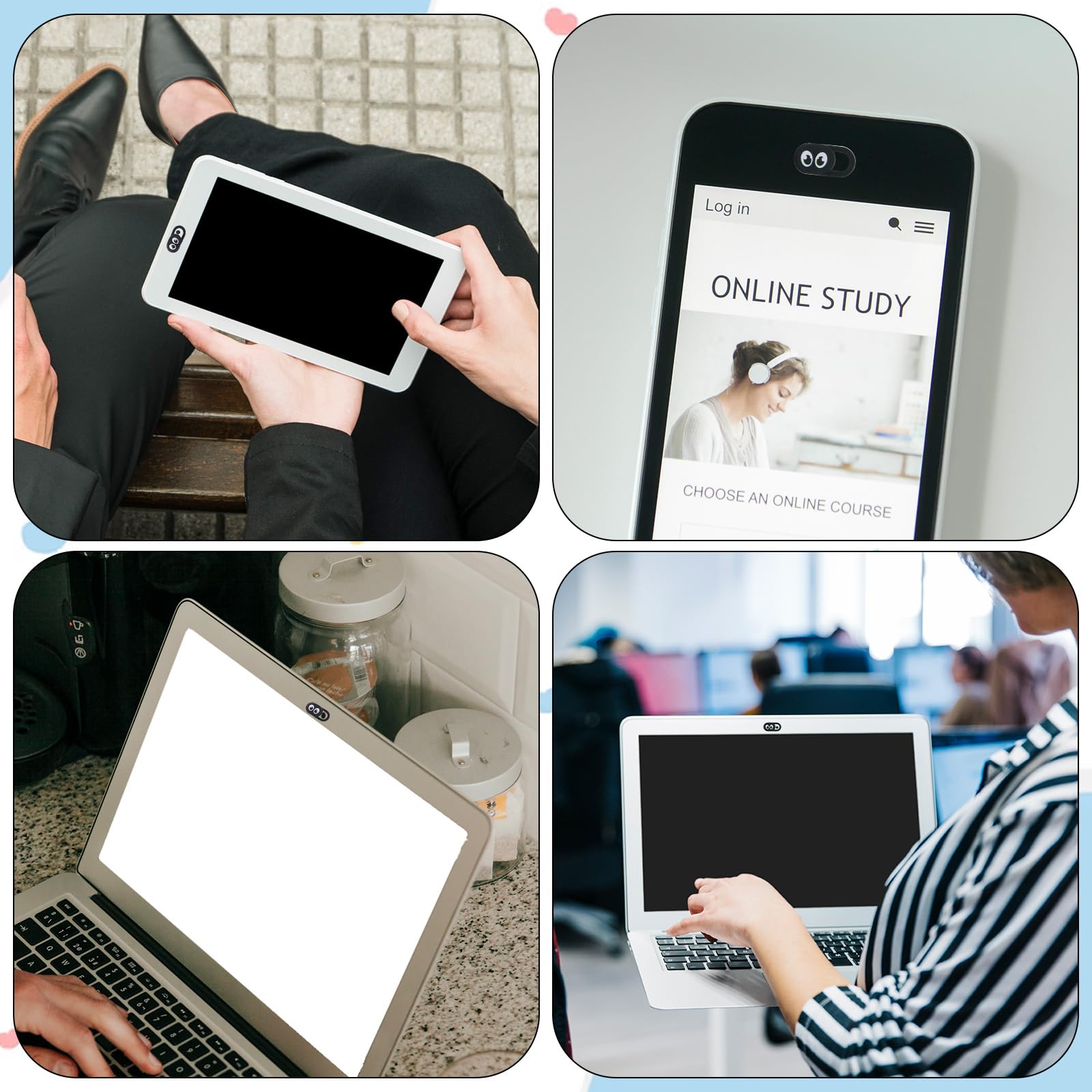 10 fundas para cámara de laptop, cubierta deslizante para cámara web, cubierta para cámara de computadora portátil, cubierta delgada para cámara de teléfono celular, protege tu seguridad de 6