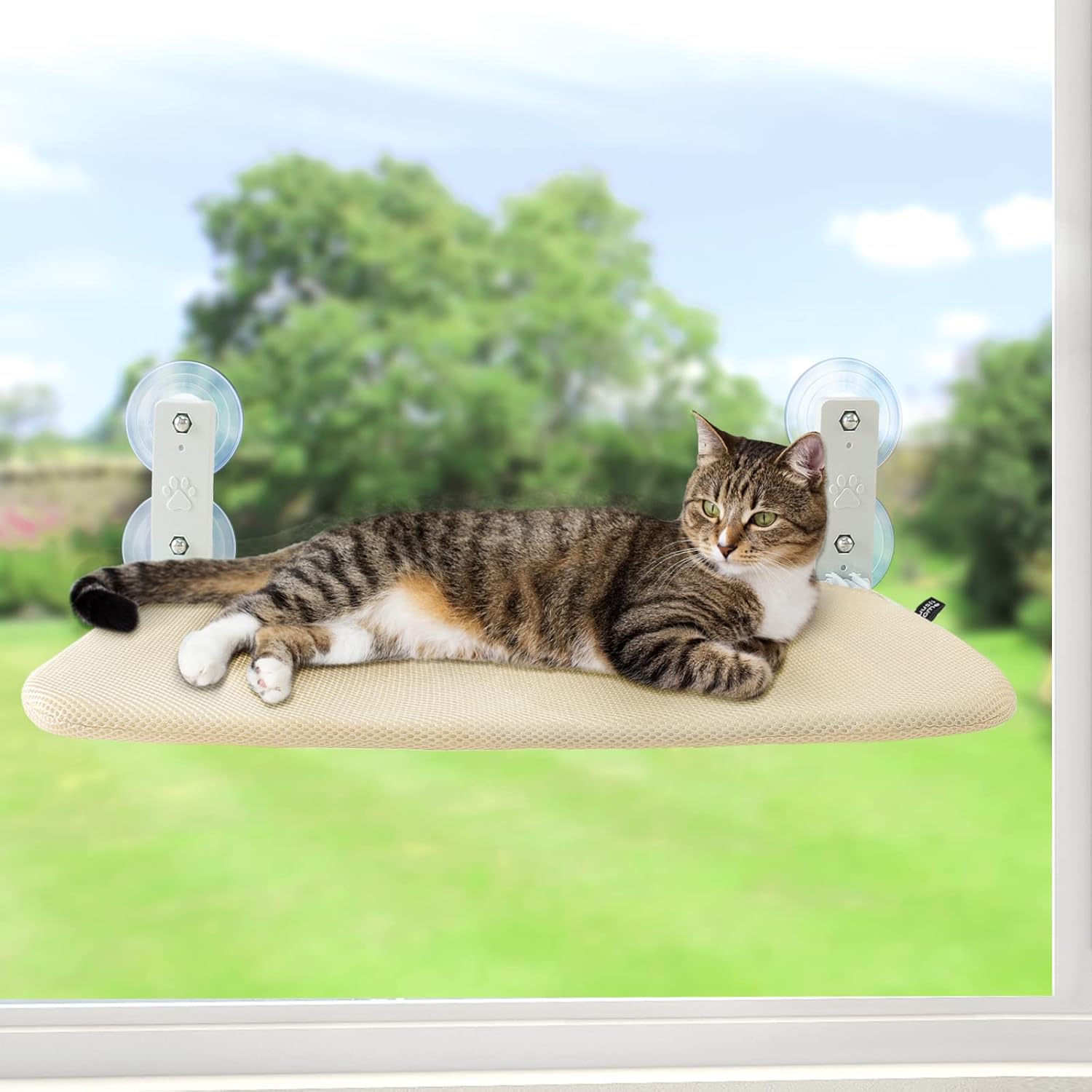 Sunhoo Cat Perch Window Hammock Cordless Bed Window Sill