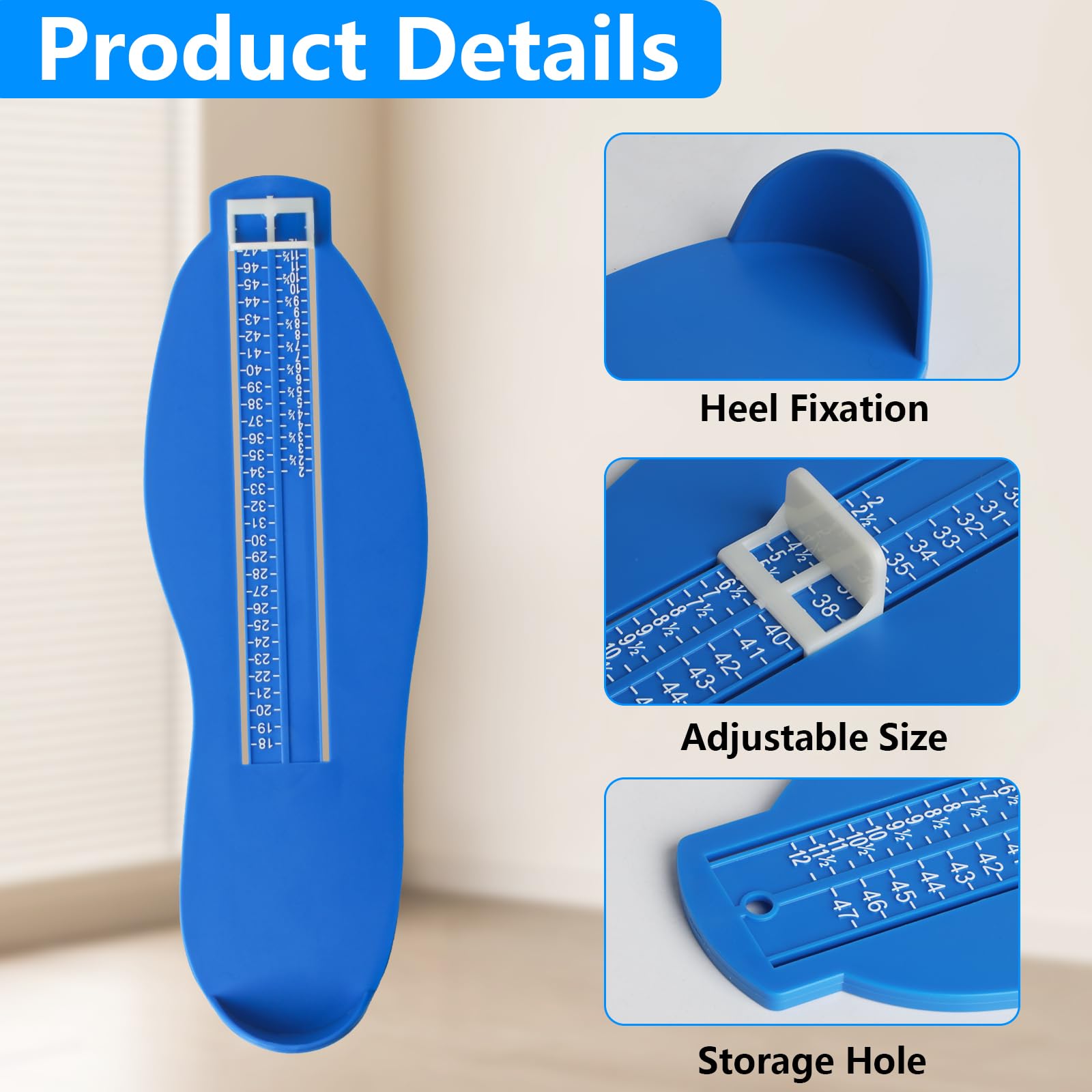 2 Pcs Pedimetre Enfants et Adultes, Pédimètre Adulte et Enfants, Mesure Pied Enfant, Pointure Chaussure Mesurer Pied Dispositif de Mesure EUR UK pour Determiner la Pointure, avec 2 Rubans à Mesurer