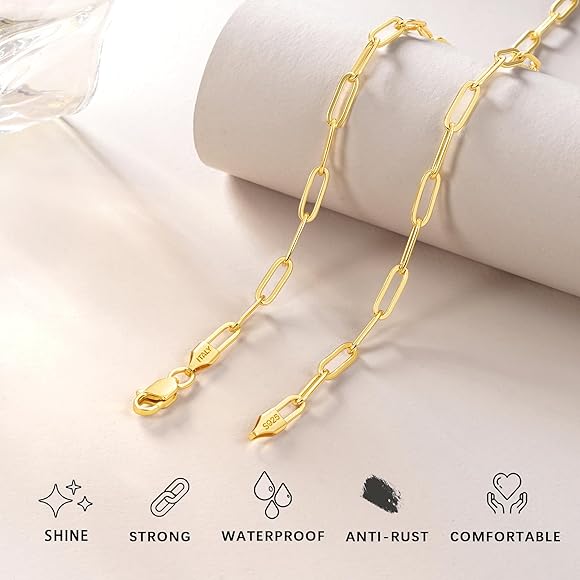 Amazon | Eterjew イタリア ソリッド 18K ゴールド オーバー 925 