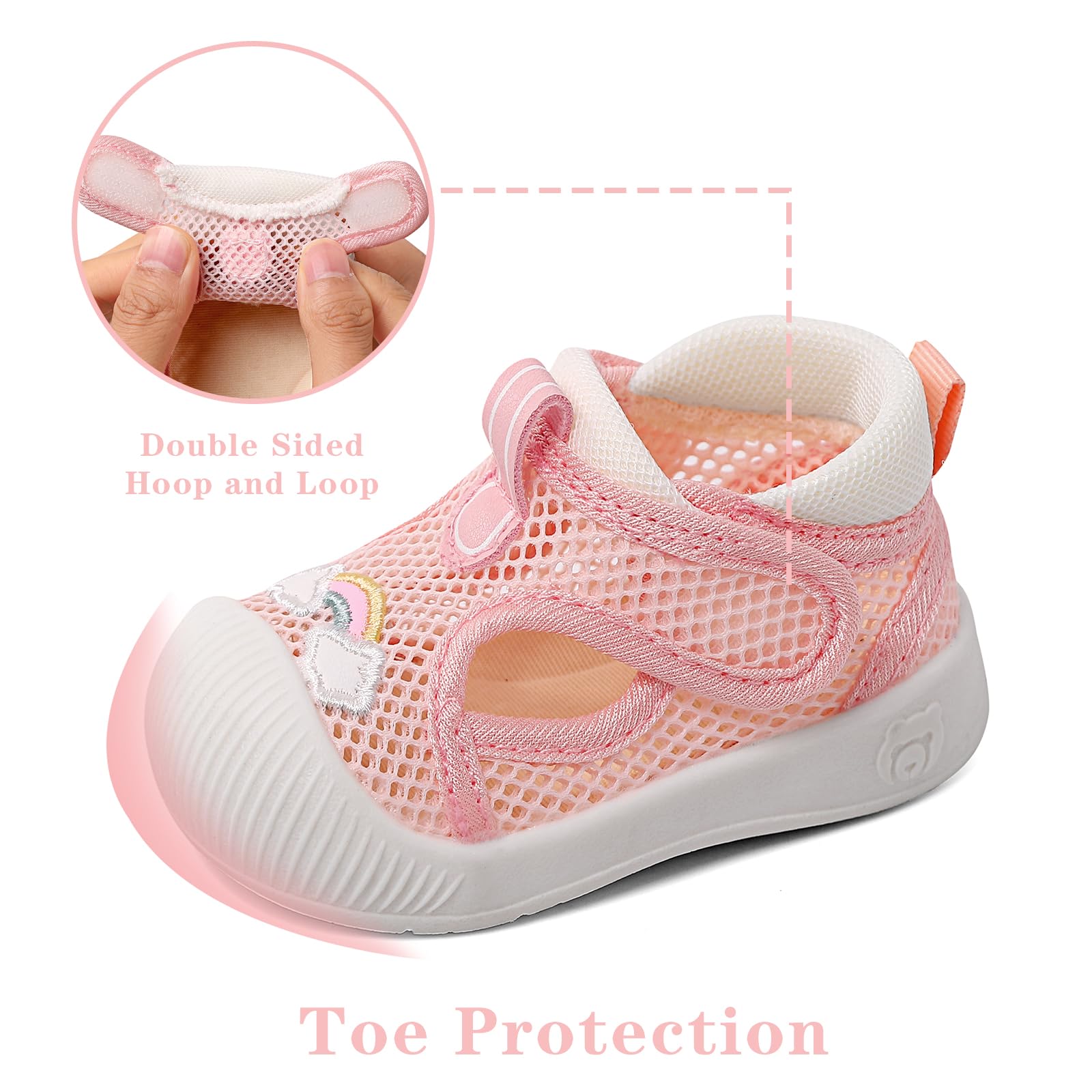 MASOCIO Chaussure Bébé Garçon Fille Ete Sandales Premiers Pas Semelle Caoutchouc Souple Antidérapant - 3