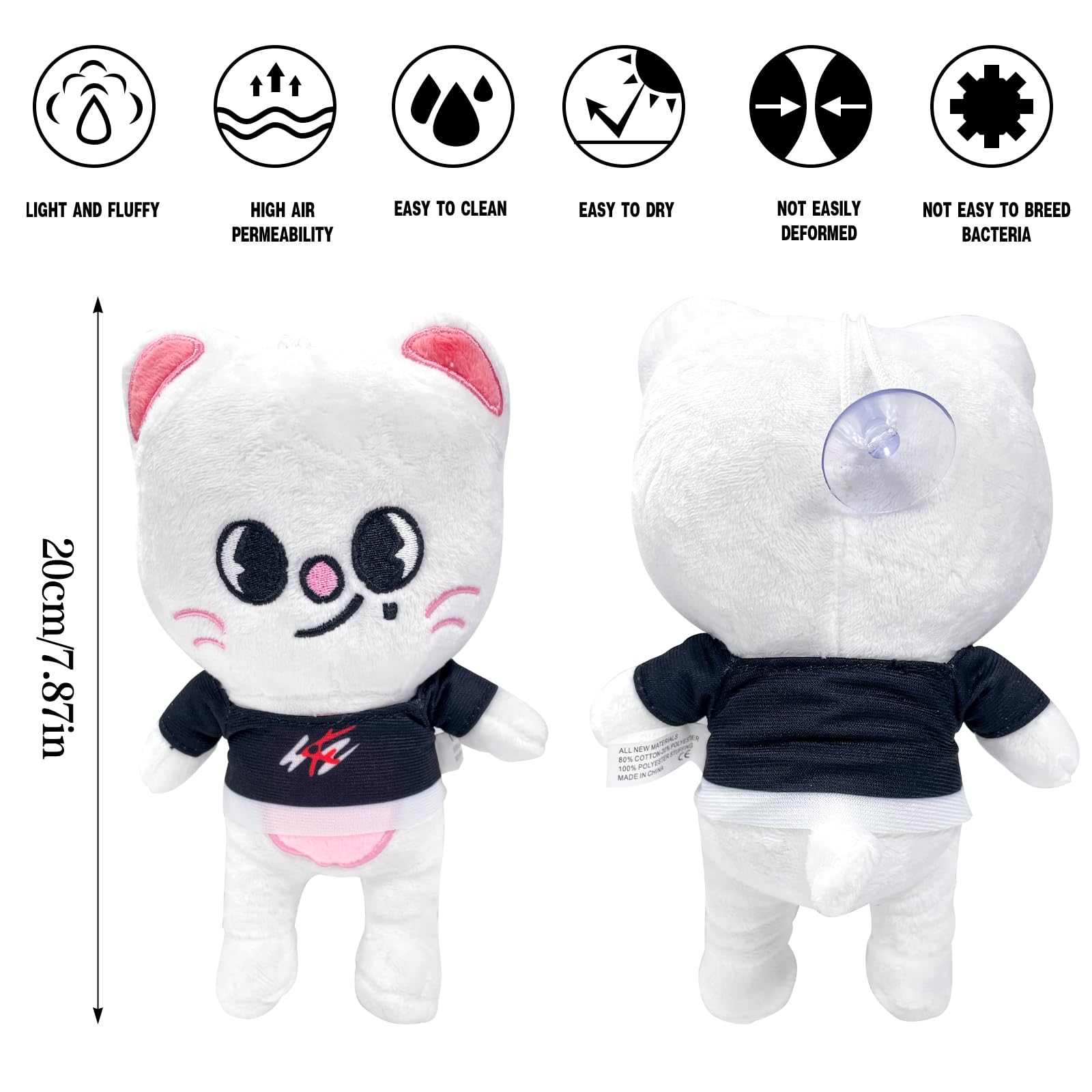 Peluche Stray-K De 25 Cm | Set De 2 Muñecos De Algodón PP | Suave Y Abrazable | Regalo Ideal Para Fans Y Niños | Decoración Y Compañía