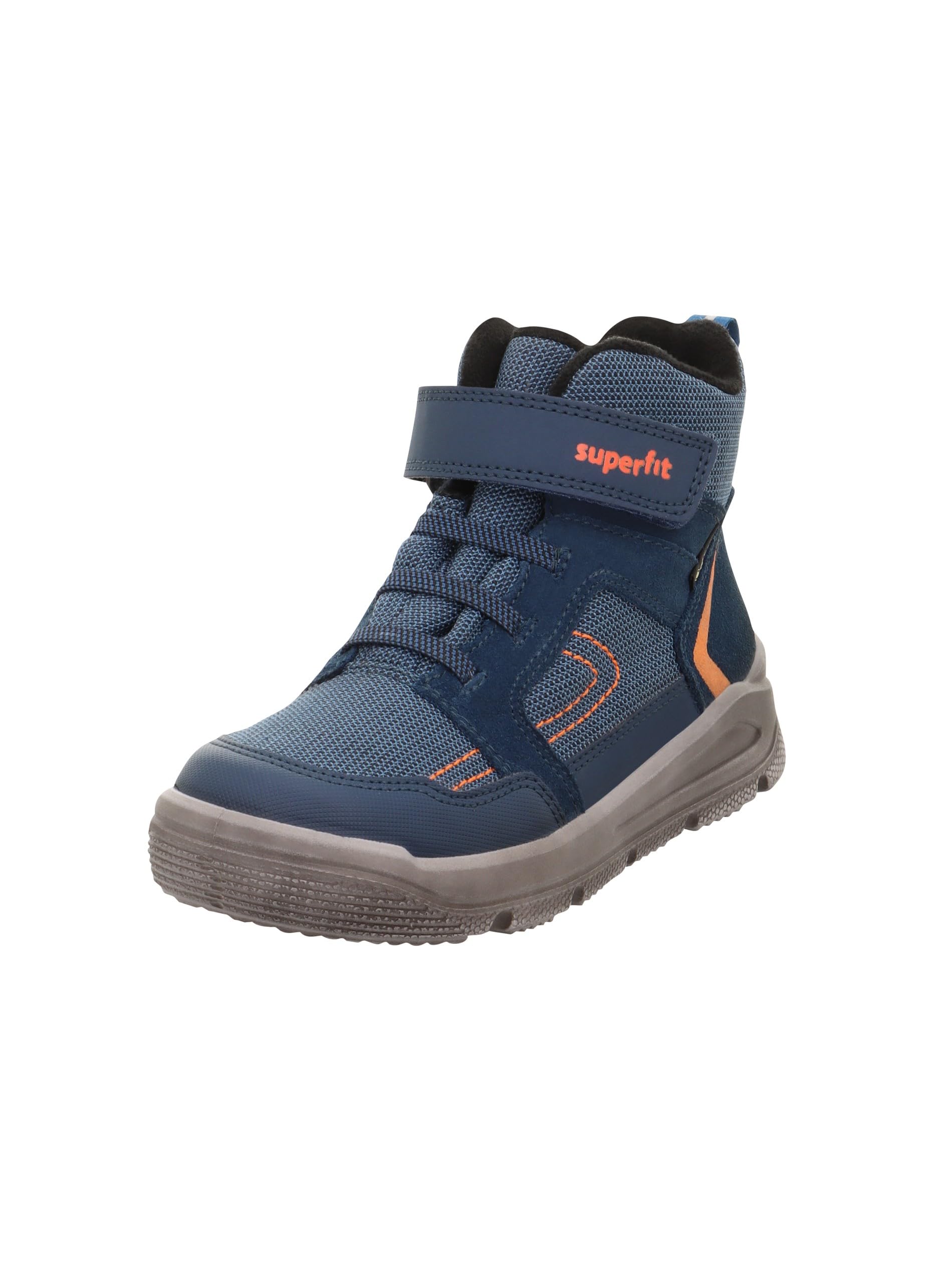 Superfit Boys MARS leicht gefütterte Gore-Tex Stiefel, BLAU/ORANGE 8010