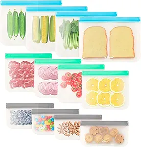 Colorful Reusable Food Storage Bags for organized kitchen storage – affordable kitchen gadgets 2025