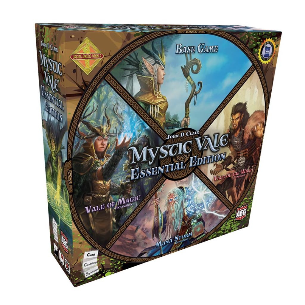 AEG Mystic Vale: Essential Edition | Fantasy Card-Crafting Game | Base Game + Vale of Magic, Vale of the Wild & Mana Storm | 2-4 Players | Ages 14+