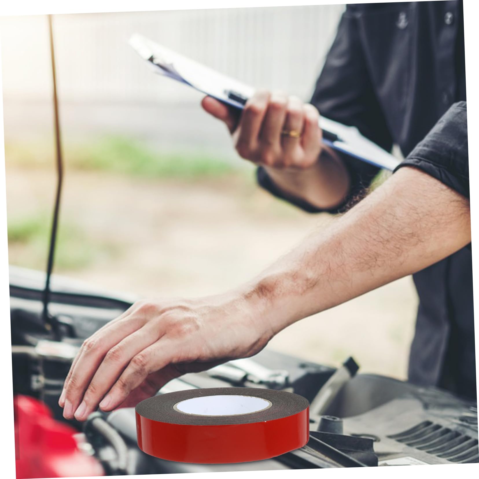 KICHOUSE 5 Roll Pack Heavy Duty Double Sided Tape for Car Mounting Black High Adhesion