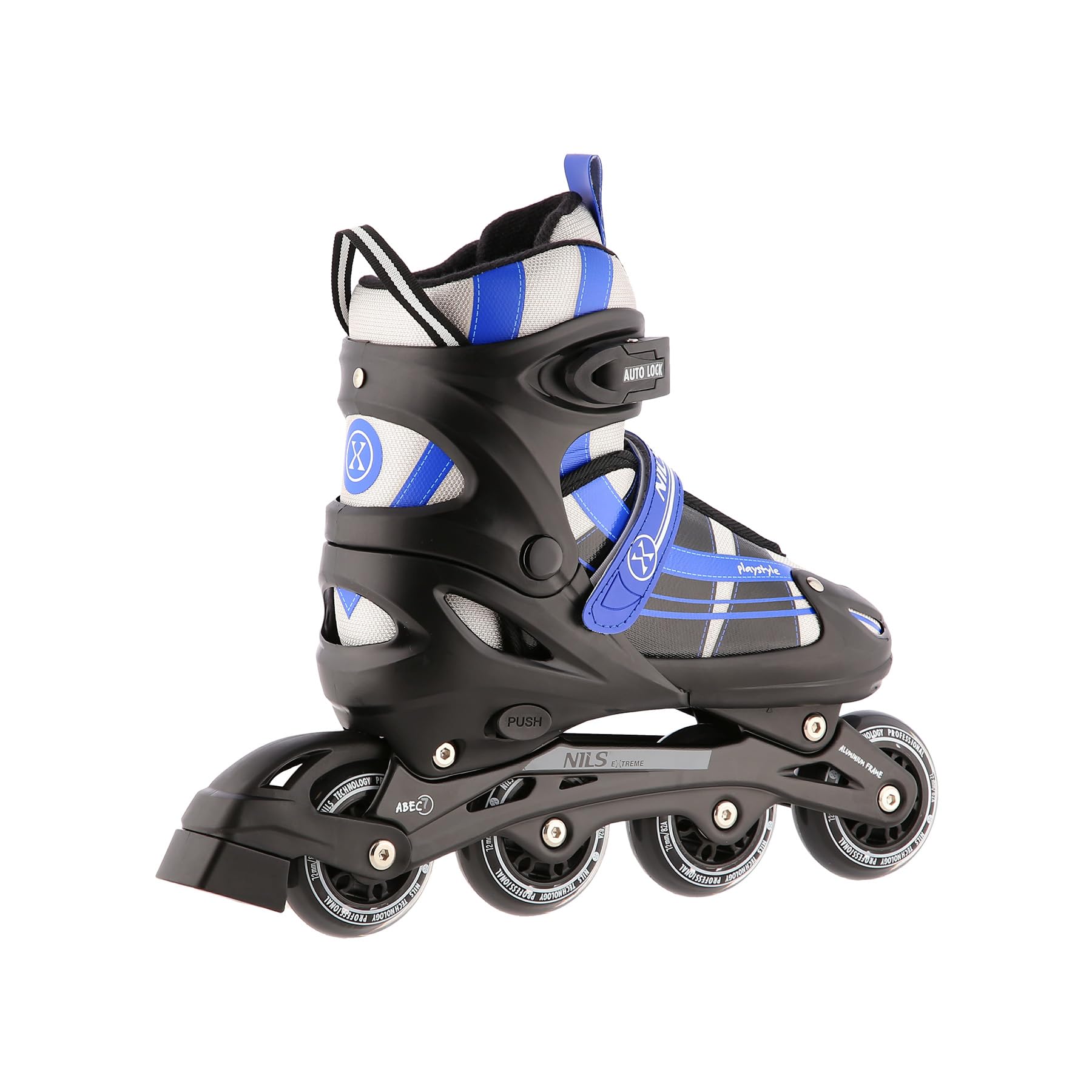 Nils Extreme 2-In-1 Inliner Eishockey Chaska, Farbe:Blau-Grün, Größe:L(39-42