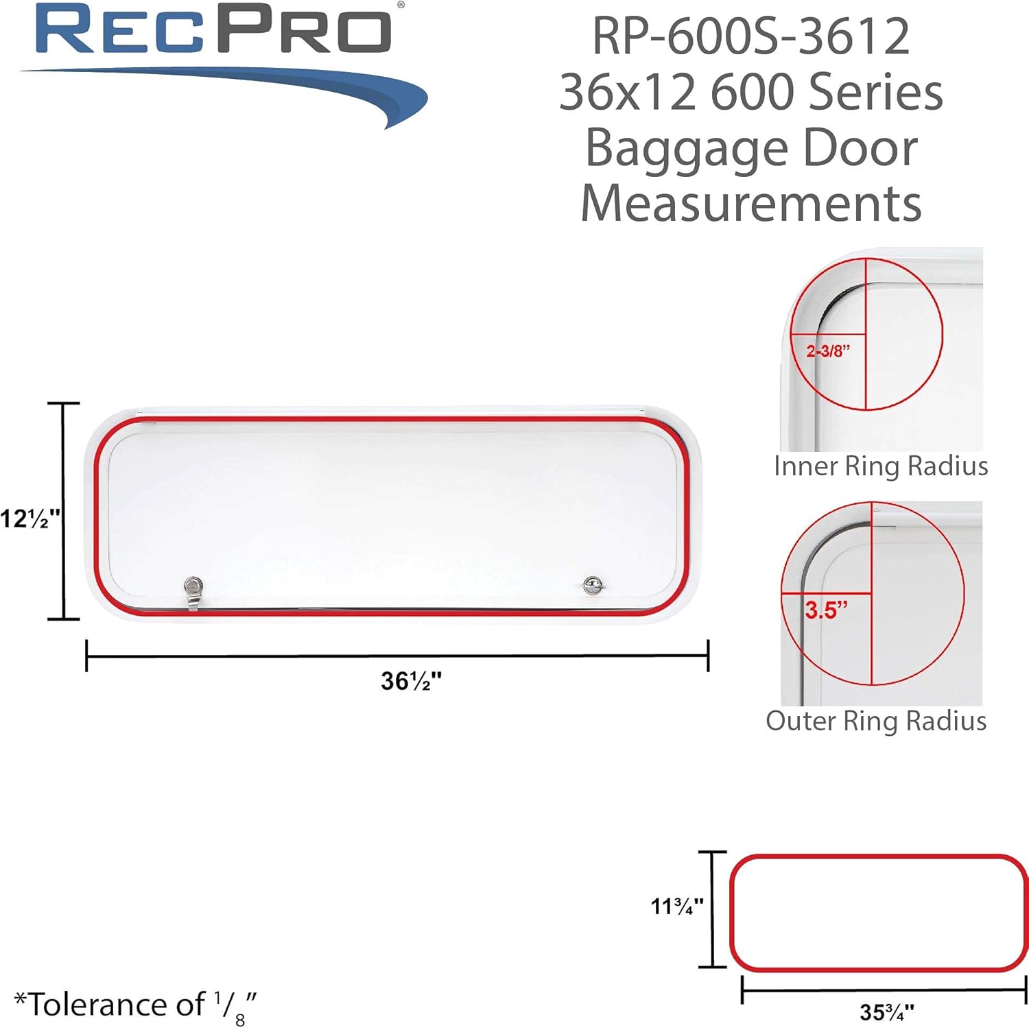🔥 RecPro RV Baggage Door 36 Wide x 12 High with Rounded Corners for RVs| Compartment Storage Doors with Top Hinge for Campers | Trailer Compartment Doors | Made in America Best Cyber Monday 🔥 RecPro RV Baggage Door 36 Wide x 12 High with Rounded Corners for RVs| Compartment Storage Doors with Top Hinge for Campers | Trailer Compartment Doors | Made in America