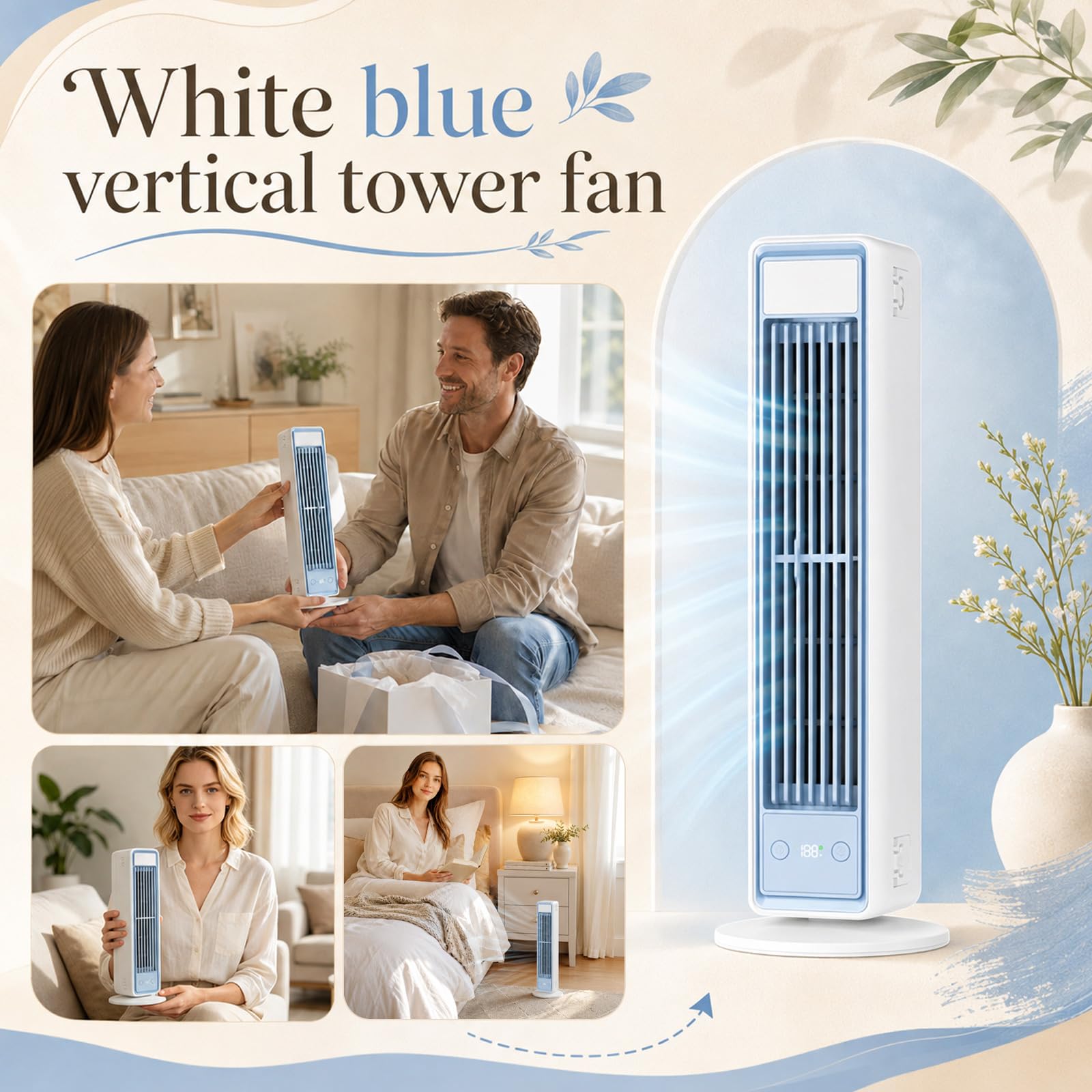 Mobile Klimaanlage ohne Abluftschlauch, Ventilator mit Kühlung, Mini Klimaanlage leise, Tragbare Klimagerät, Luftkühler, Portable Air Conditioner, Air Cooler, Verdunstungskühler, Raumkühler Zimmer