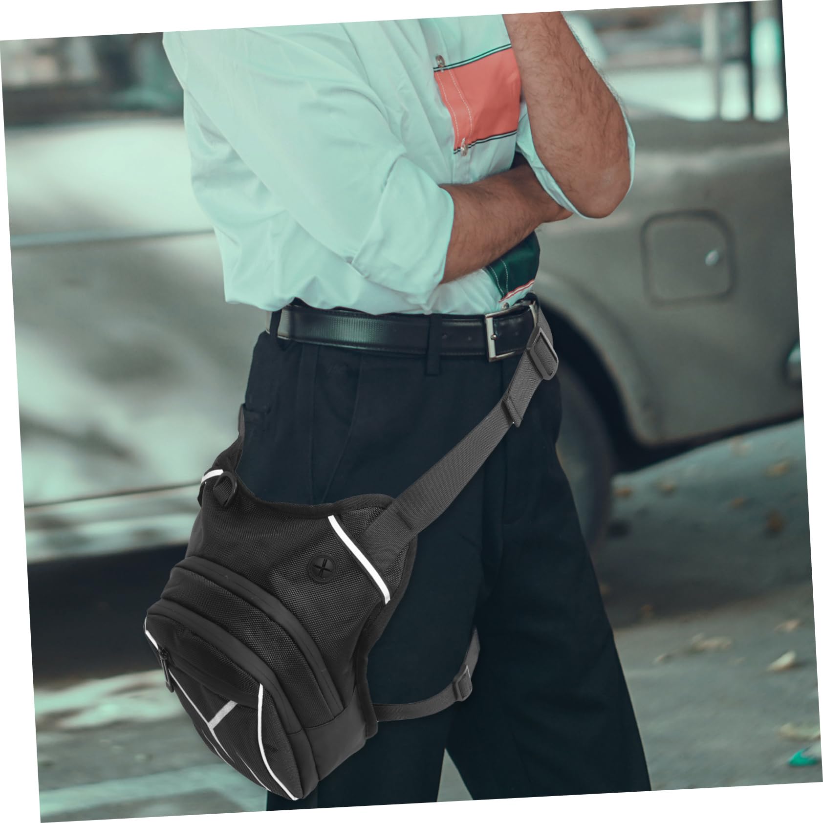 Happyyami Bolsa De Pierna para Móvil y Teléfono Riñonera Deportiva Ajustable Oxford para Ciclismo Senderismo y Pesca