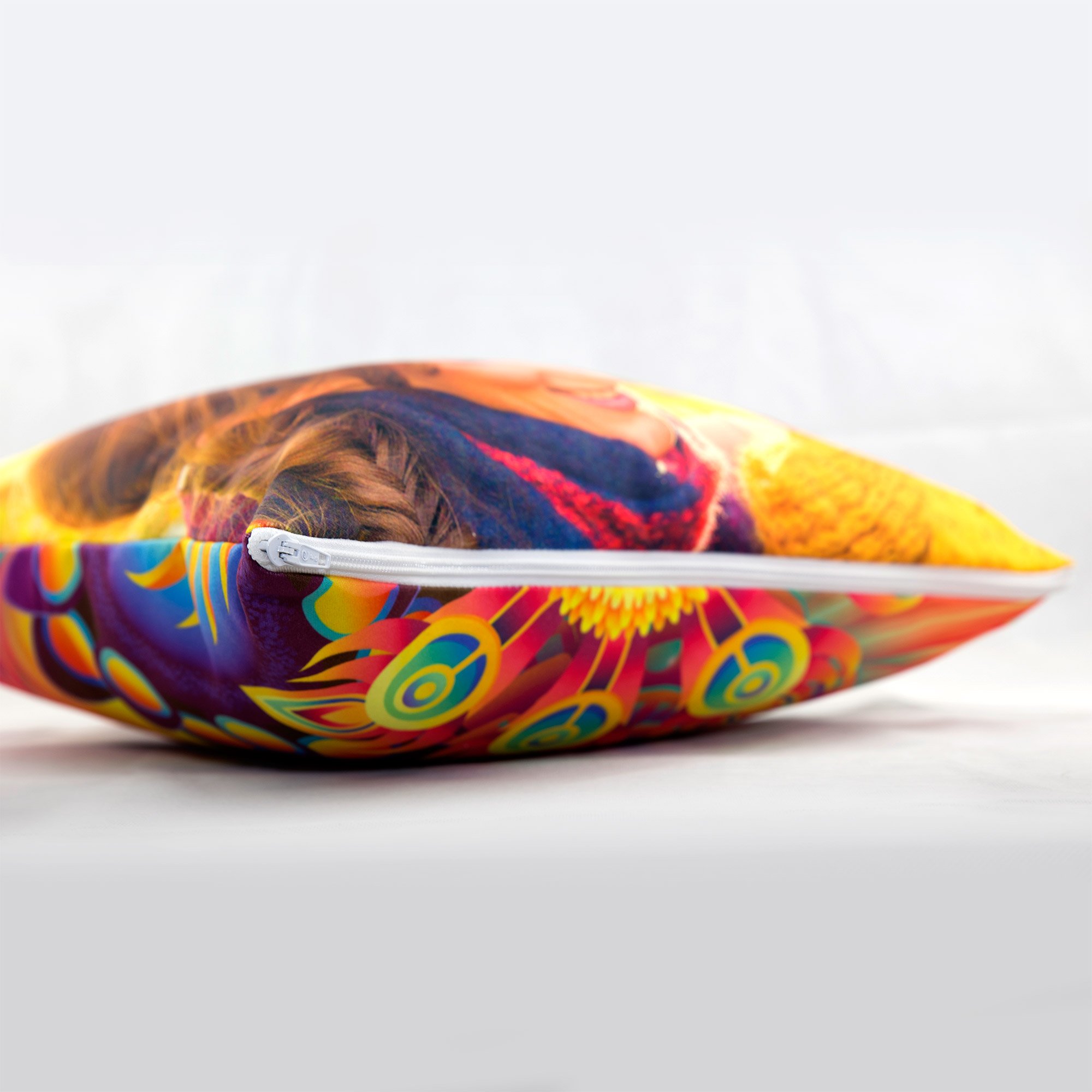 Coussin Photo Personnalisé. Cadeaux personnalisés avec photo. Impression de Toute la Surface du Coussin Personnalisé. Coussin en Microfibre Remplissage Inclus. Différentes tailles. 65x65cm. Style