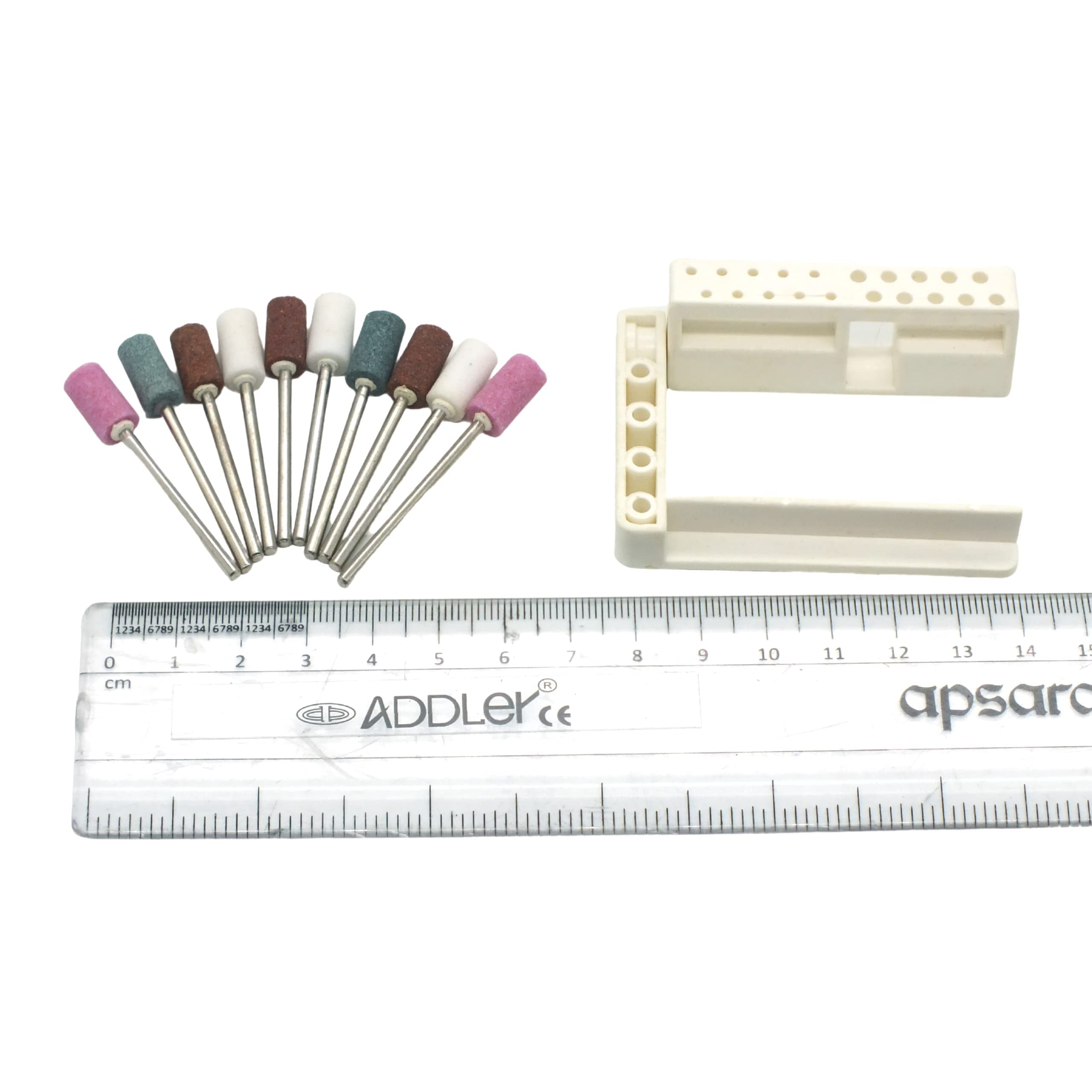 ADDLER DENTAL STONE BURS ASSORTED 6 MM HEAD BURS 2.35 MM SHANK HP DENTURE WOODCRAFT PACK OF 10-image-42