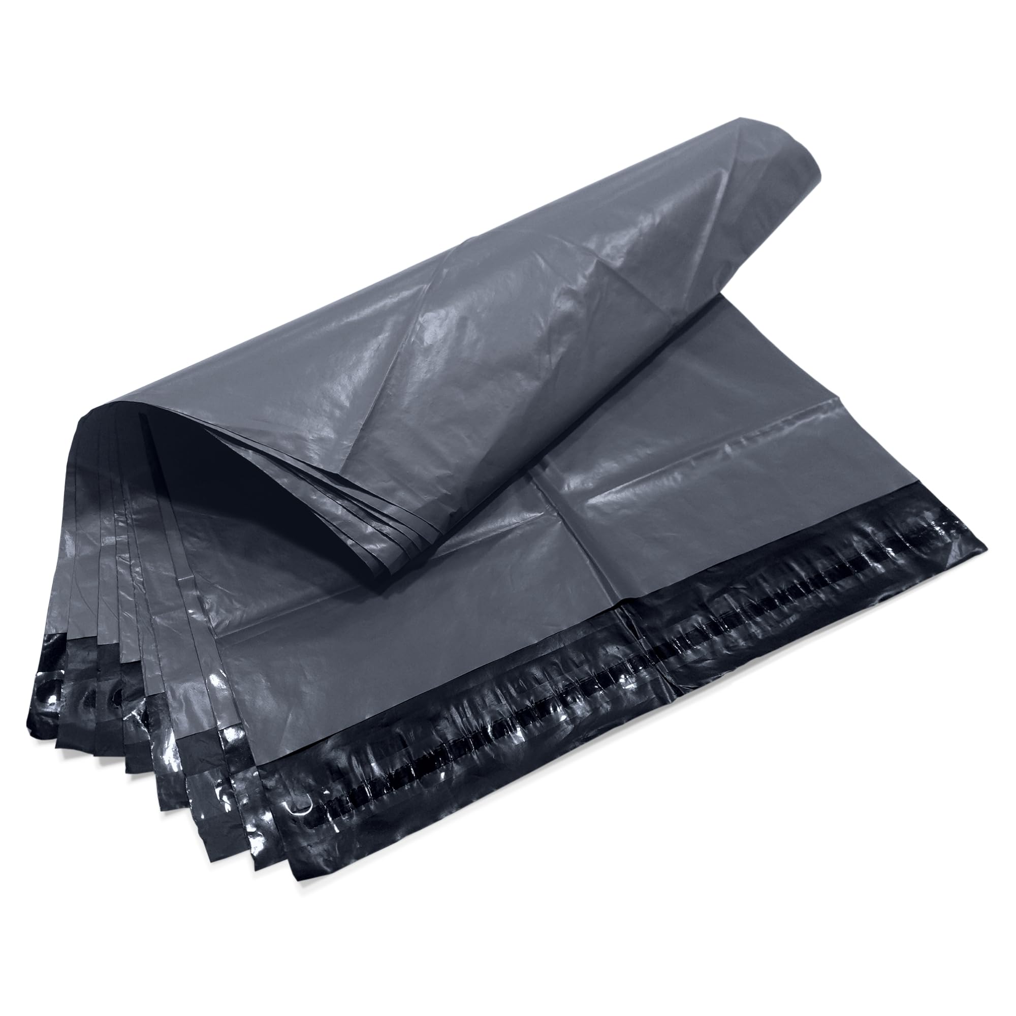JeeJaan® 50 Grey Parcel Bags 14" x 17" (355 x 432mm) Strong Self Seal Recyclable Mailing Bags for Postage Envelopes Courier Shipping Bags