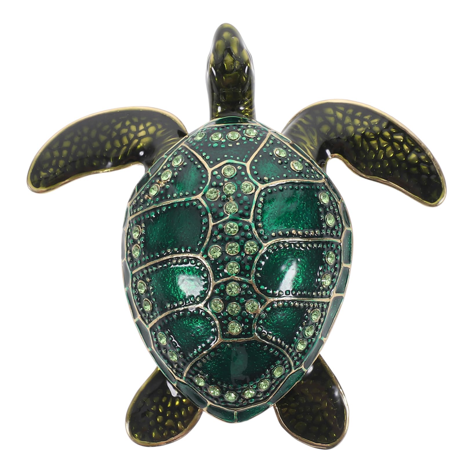 Boîte à bijoux tortue de mer en émail pour bagues et petits accessoires de mode