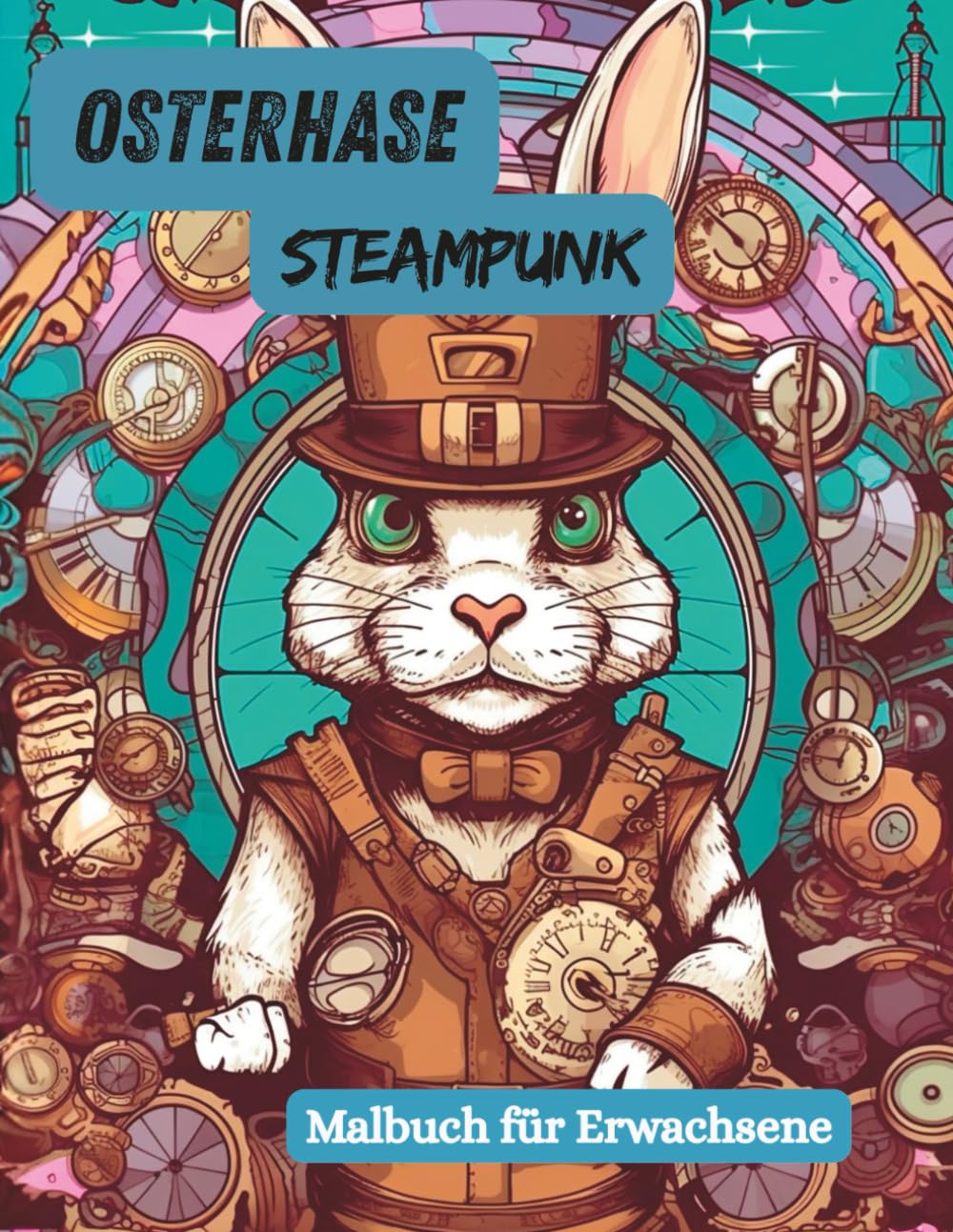 Osterhase Steampunk – Malbuch für Erwachsene: 50 originelle Osterhasen-Motive im Steampunk-Stil – fantasievolle Ausmalbilder für kreative Entspannung & außergewöhnliche Osterstimmung