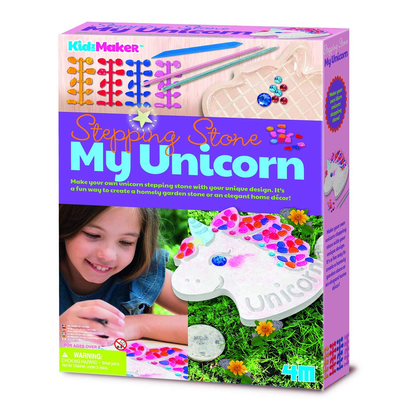 4M 404759 KidzMaker My Unicorn Stepping Stone, Multi Colour